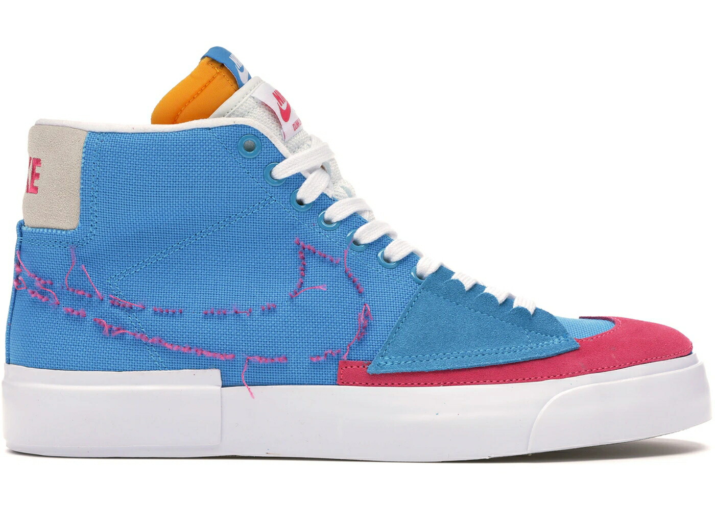 ナイキ エスビー ズーム ブレイザー ミッド 青色 ブルー 白色 ホワイト スニーカー メンズ NIKE SB ZOOM BLAZER MID EDGE HACK PACK BLUE / BLUE FUSCHIA WHITE