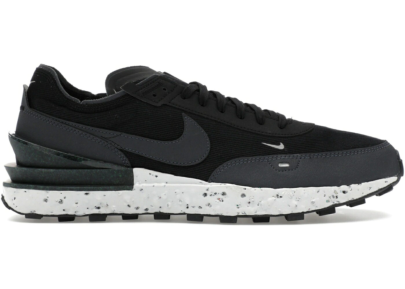 ナイキ 黒色 ブラック 灰色 グレー スニーカー メンズ NIKE WAFFE ONE CRATER ANTHRACITE / BLACK GREY FOG VOLT ANTHRACITE｜スニケス
