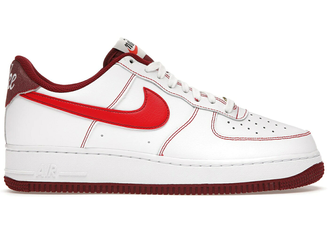 ナイキ 白いこと 白いこと 野球クラブ 赤 赤いこと 空軍 \u002707 スニーカー メンズ NIKE AIR FORCE 1 LOW FIRST USE WHITE TEAM RED / WHITE TEAM RED SAIL