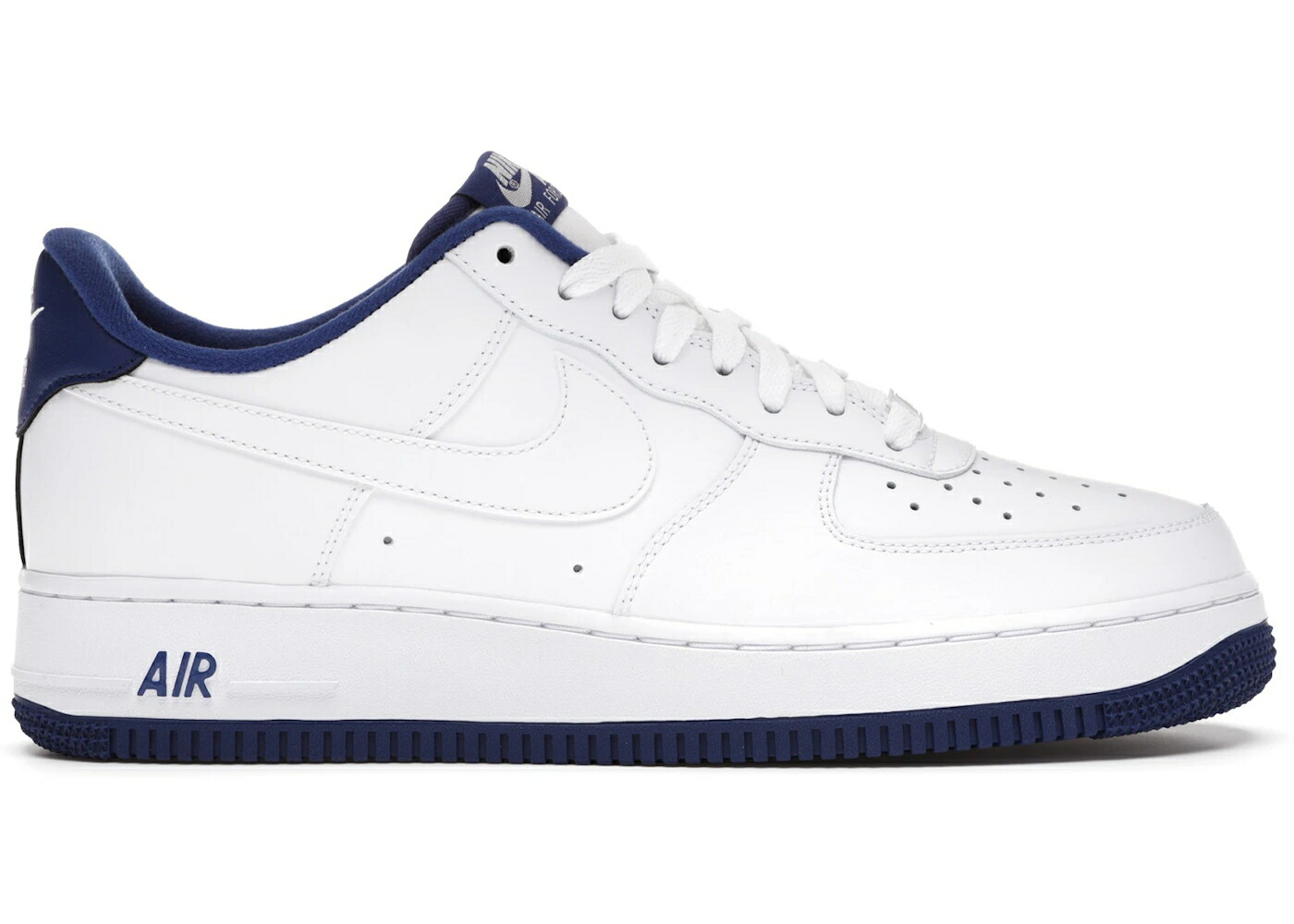 ナイキ 白色 ホワイト ディープ 青色 ブルー エアフォース スニーカー メンズ NIKE AIR FORCE 1 LOW WHITE DEEP ROYAL BLUE / WHITE DEEP ROYAL BLUE WHITE