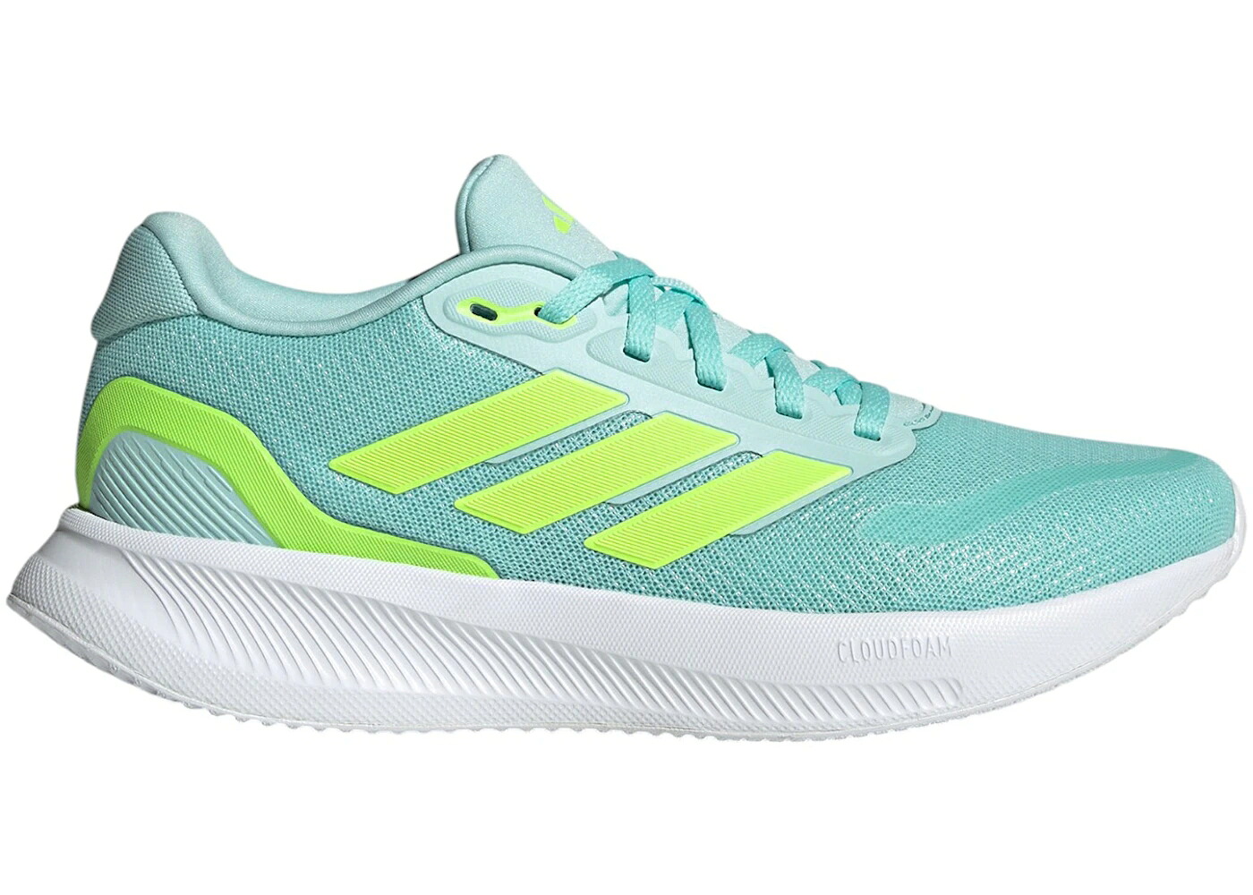 アディダス アクア 中核グループ 黒いこと 黒いこと WOMEN\u0027S スニーカー レディース ADIDAS RUNFALCON 5 SEMI FLASH AQUA LUCID LEMON CORE BLACK (WOMEN\u0027S) / SEMI FLASH AQUA LUCID LEMON CORE