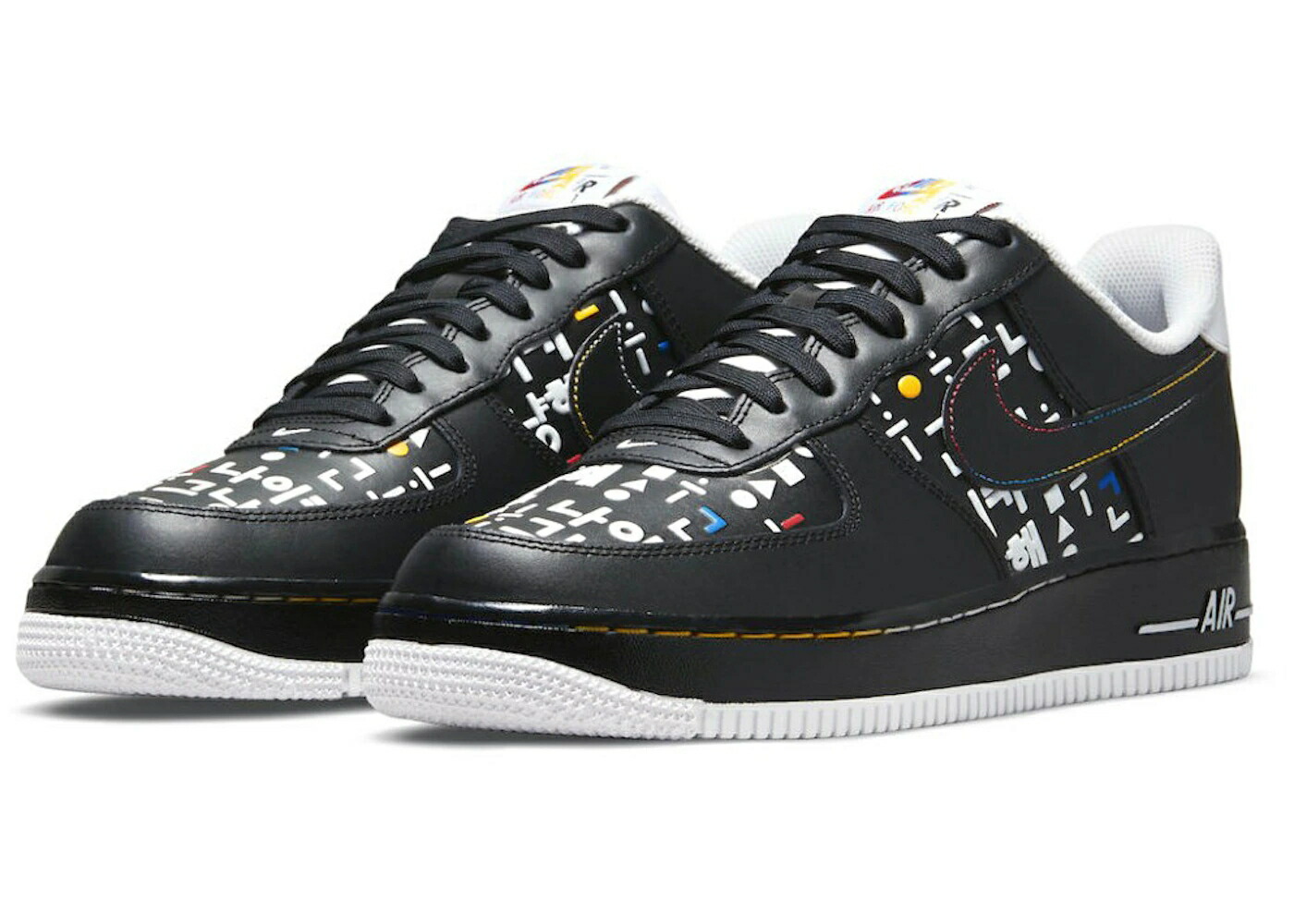 ナイキ 黒色 ブラック 白色 ホワイト ピュア エアフォース '07 スニーカー メンズ NIKE AIR FORCE 1 LOW LV8 HANGUL DAY BLACK / BLACK WHITE ANTHRACITE PURE