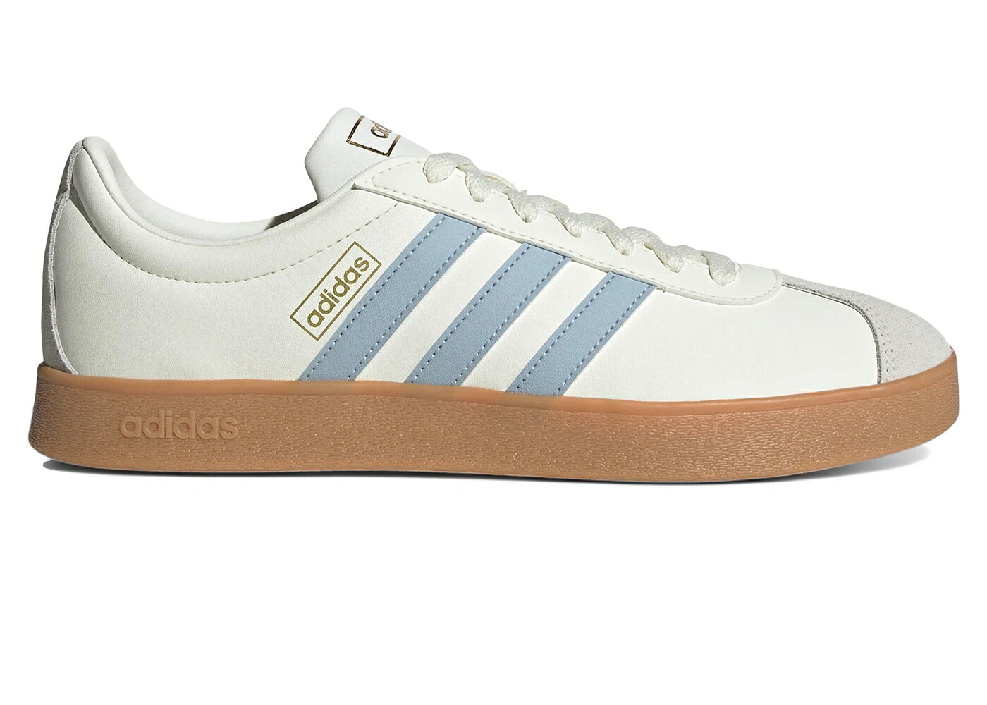 アディダス 厚地の外套 古典派音楽 白いこと 白いこと 青味 青み ゴールド スニーカー メンズ ADIDAS VL COURT CLASSIC OFF WHITE WONDER BLUE GOLD METALLIC / OFF WHITE WONDER BLUE GOLD