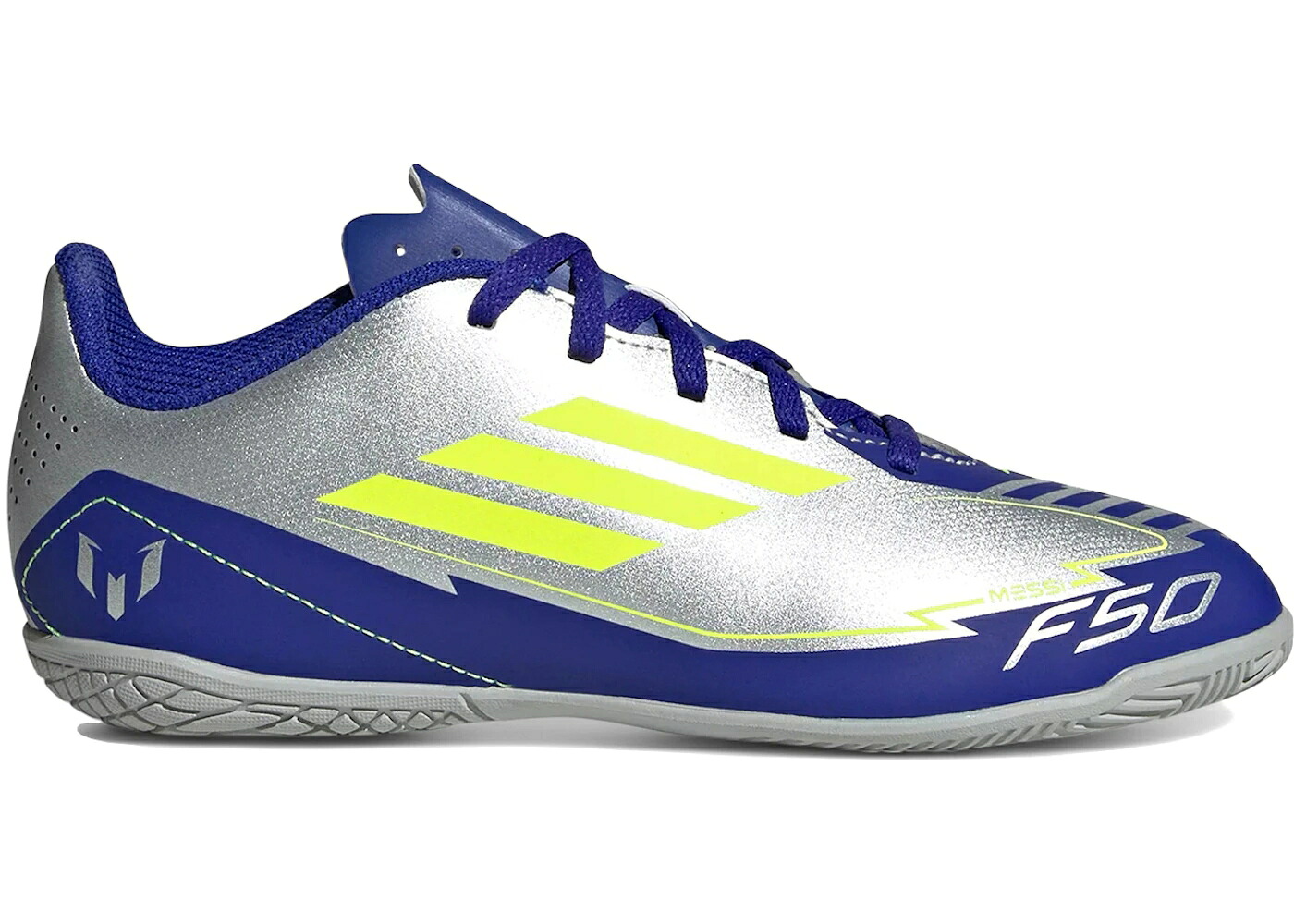 アディダス クラブ 銀色 シルバー 黄色 イエロー ジュニア キッズ ADIDAS F50 CLUB INDOOR MESSI PLAYER PACK 1 (KIDS) / SILVER METALLIC SOLAR YELLOW ベビー マタニティ スニーカー｜スニケス 27,885円