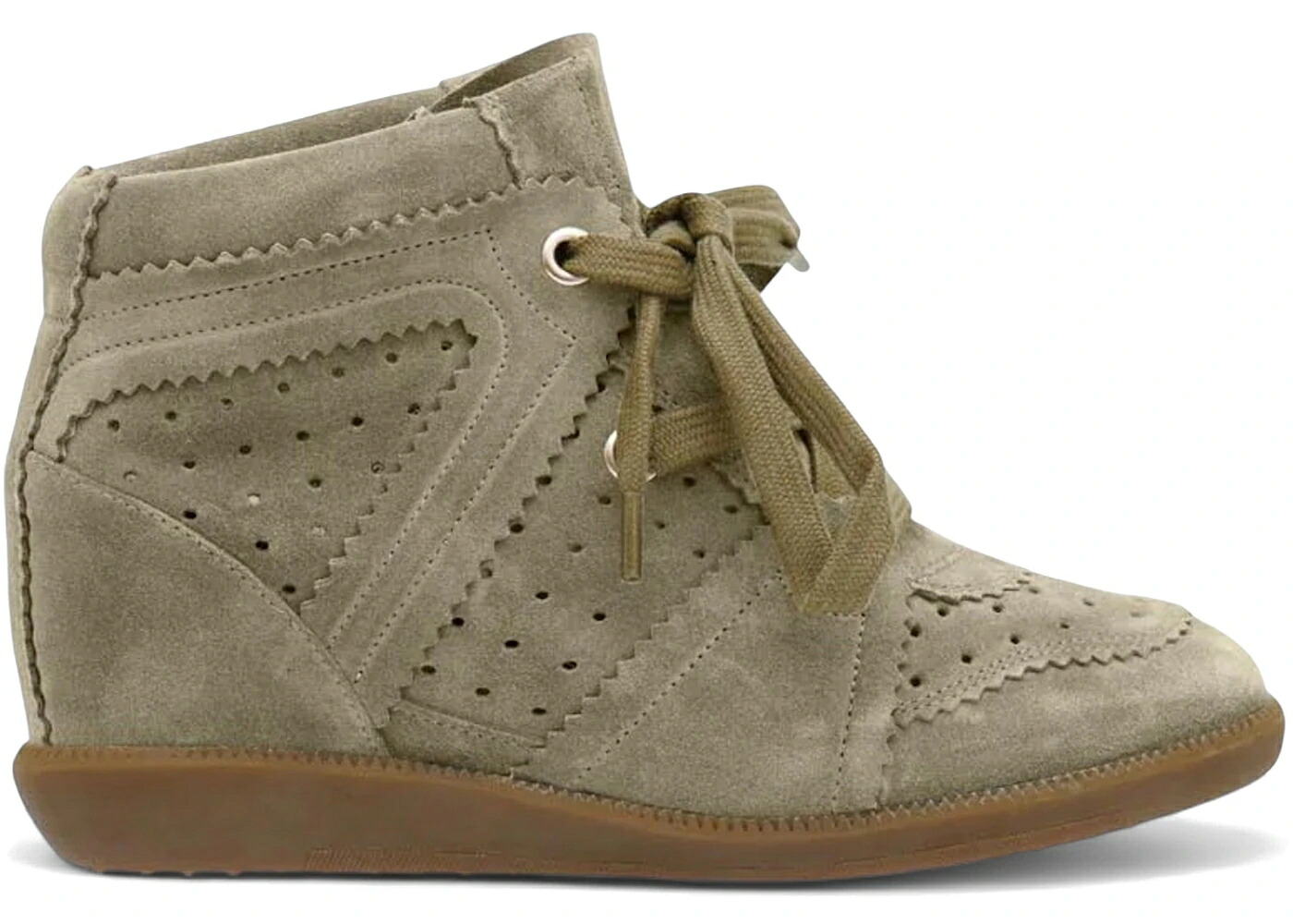 イザベルマランエトワール スエードクロス スウェード なめし革 ウェッジ WOMEN\u0027S スニーカー レディース ISABEL MARANT ISABEL MARANT BOBBY SUEDE CALFSKIN LEATHER WEDGE SNEAKERS TAUPE (WOMEN\u0027S) /
