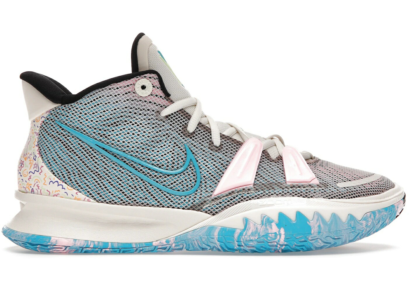 ナイキ カイリー 象牙色 青み 青色 黒いこと 黒いこと スニーカー メンズ NIKE KYRIE 7 PALE IVORY / PALE IVORY CHLORINE BLUE BLACK
