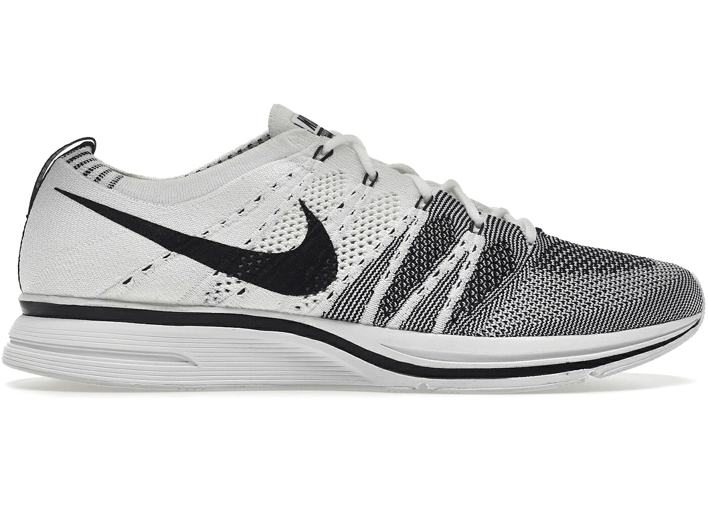 ナイキ 飛球編み物 調教師 白いこと 白いこと 黒いこと 黒いこと スニーカー メンズ NIKE FLYKNIT TRAINER WHITE BLACK / WHITE BLACK WHITE