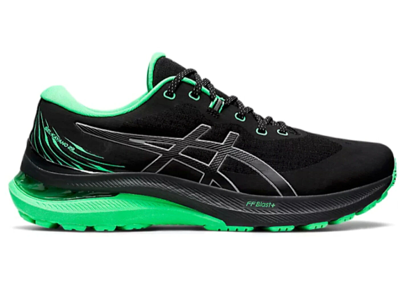アシックス ライト 黒色 ブラック スニーカー メンズ ASICS GEL-KAYANO 29 LITE BLACK NEW LEAF / BLACK NEW LEAF｜スニケス