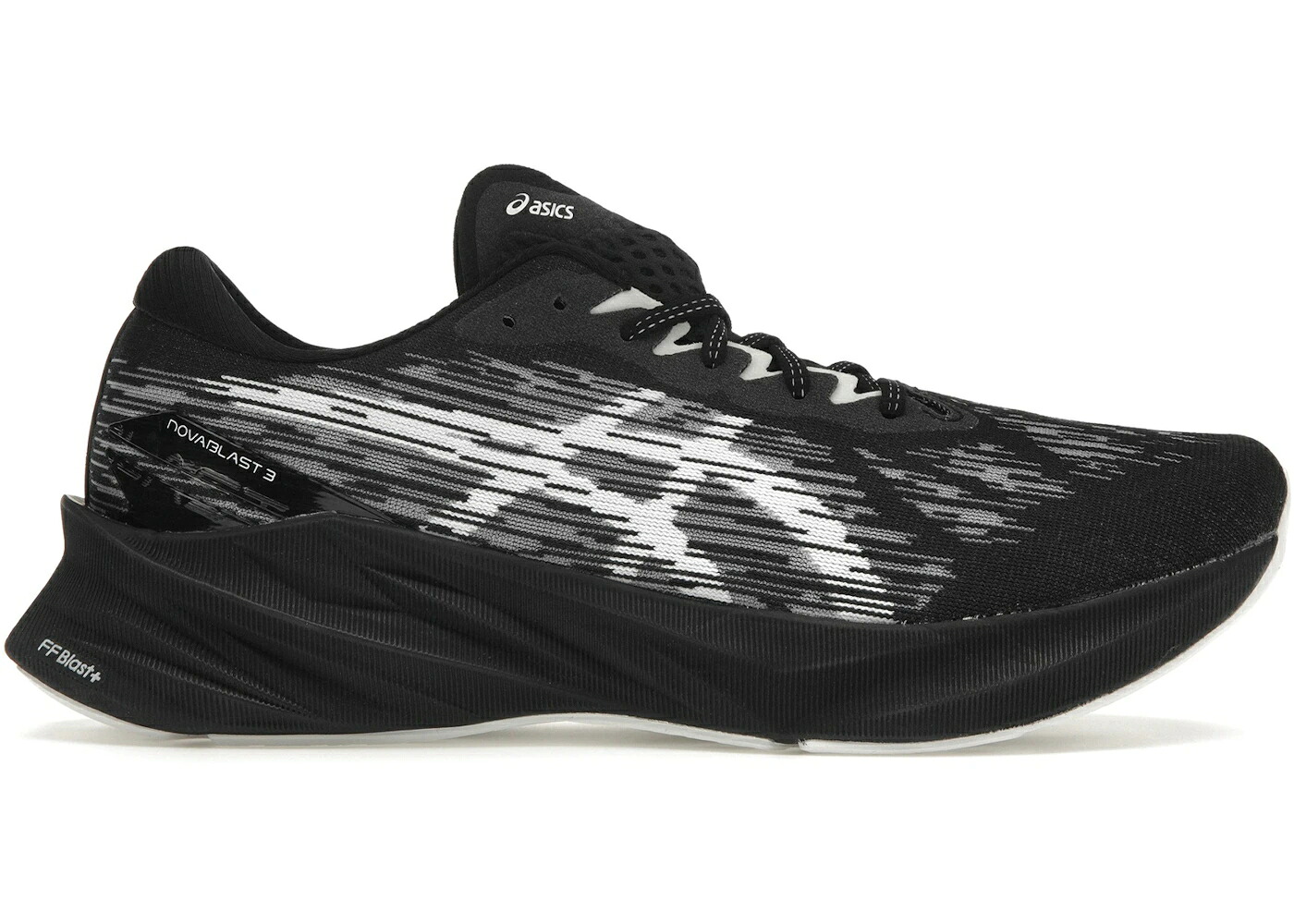 アシックス 黒色 ブラック 白色 ホワイト スニーカー メンズ ASICS NOVABLAST 3 BLACK WHITE / BLACK WHITE