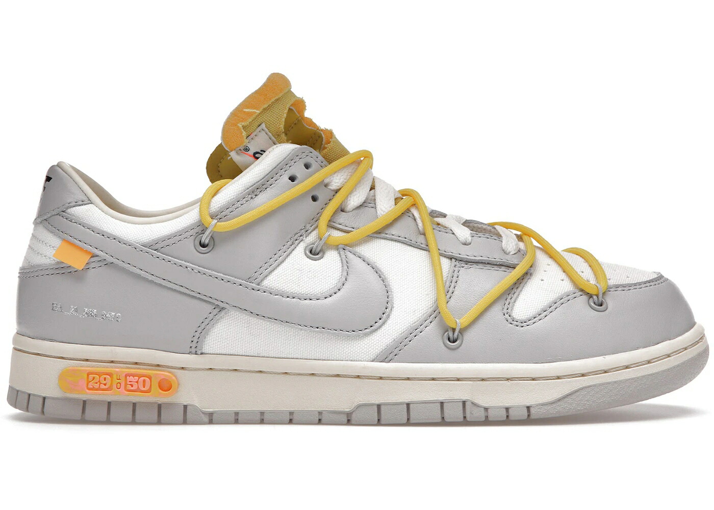 ナイキ ダンク 象牙色 薄墨色 薄墨色 黄味がかった 黄色 ダンクロー スニーカー メンズ NIKE DUNK LOW OFF-WHITE LOT 29 / SAIL NEUTRAL GREY OPTI YELLOW