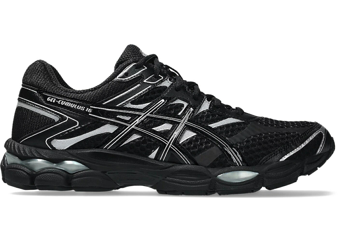 アシックス 黒色 ブラック ピュア 銀色 シルバー スニーカー メンズ ASICS GEL-CUMULUS 16 BLACK PURE SILVER / BLACK PURE SILVER
