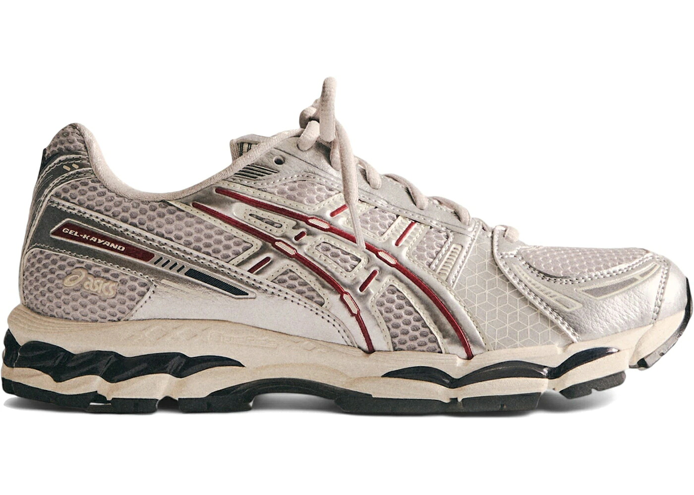 アシックス ユナイテッド 純一無雑 しろがね色 しろがね色 12.1 スニーカー メンズ ASICS GEL-KAYANO KITH UNITED STATES / WIND CHIME PURE SILVER