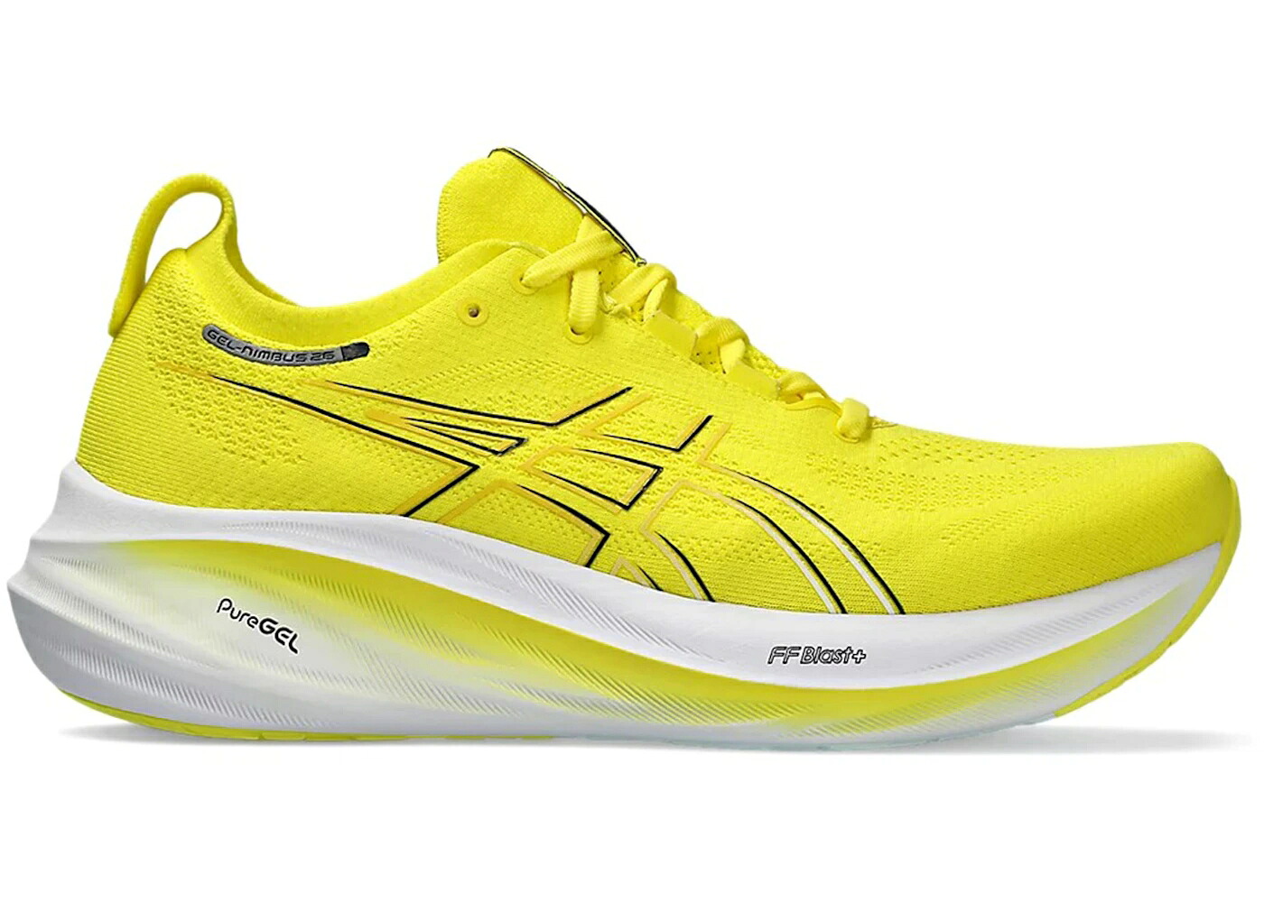 アシックス 黄色 イエロー 黒色 ブラック スニーカー メンズ ASICS GEL-NIMBUS 26 BRIGHT YELLOW BLACK / BRIGHT YELLOW BLACK｜スニケス