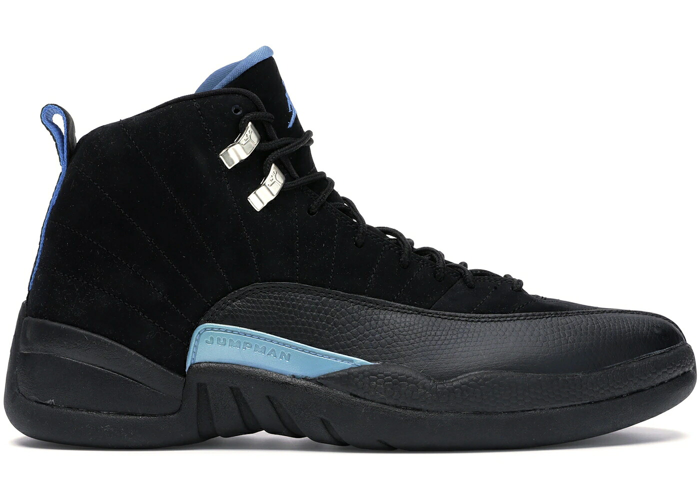 ナイキ ジョーダン 黒いこと 黒いこと 白いこと 白いこと 青味 青色 スニーカー メンズ JORDAN 12 RETRO NUBUCK (2009) / BLACK WHITE UNIVERSITY BLUE メンズ靴-スニーカー