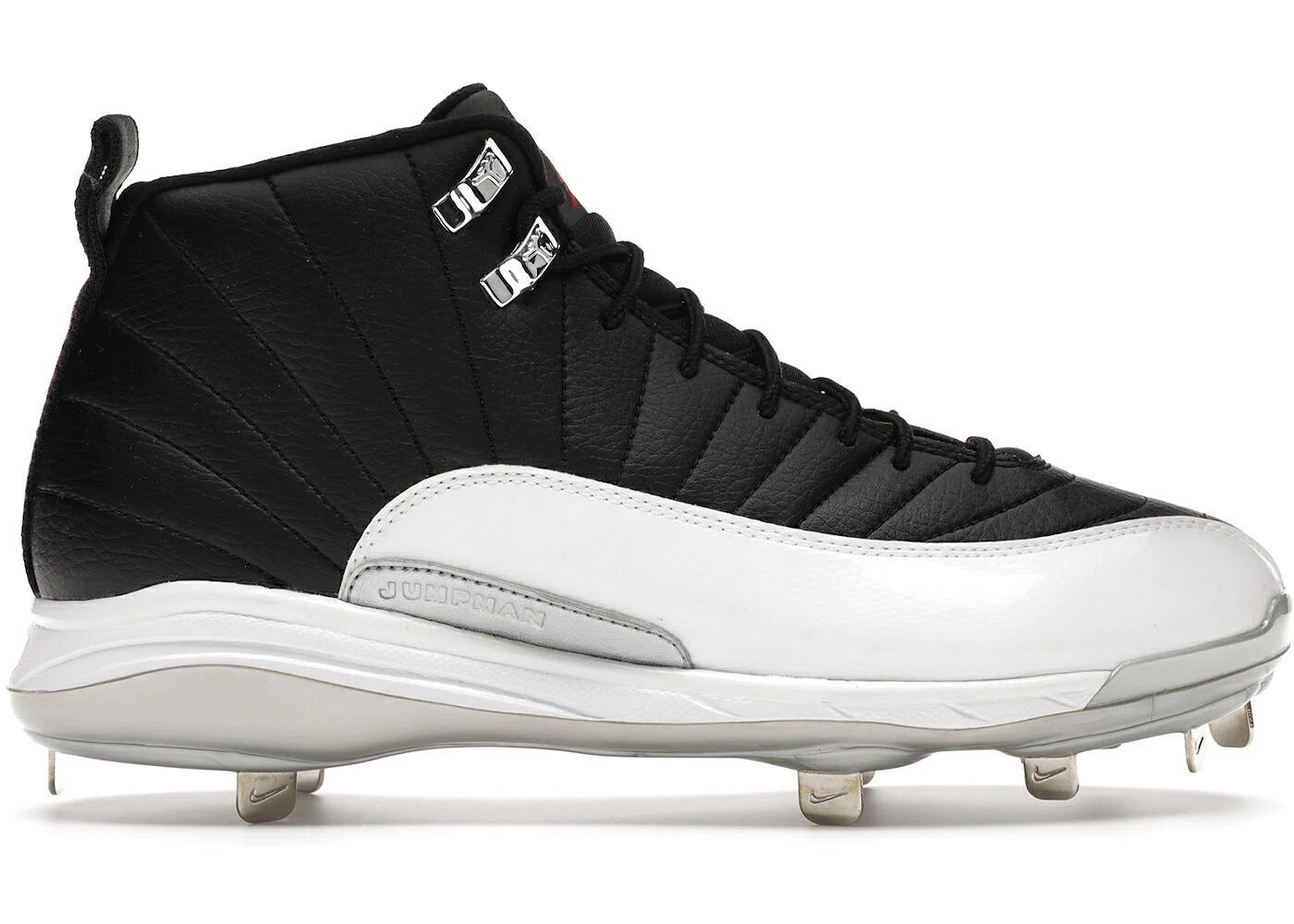 ナイキ ジョーダン メタル 黒色 ブラック 赤 レッド 白色 ホワイト スニーカー メンズ JORDAN 12 RETRO METAL CLEAT PLAYOFFS / BLACK GYM RED WHITE METALLIC