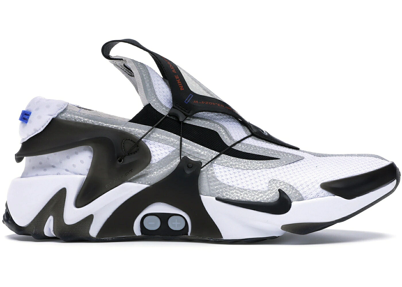 ナイキ アダプト ハラチ 白いこと 白いこと 黒いこと 黒いこと クリムゾン スニーカー メンズ NIKE ADAPT HUARACHE WHITE BLACK / WHITE BLACK BRIGHT CRIMSON RACER