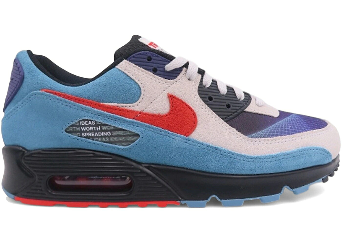 ナイキ マックス 青色 ブルー クリーム 赤 レッド エアマックス スニーカー メンズ NIKE AIR MAX 90 TEDXPORTLAND CONTINUUM / BLUE CREAM RED PUPLE