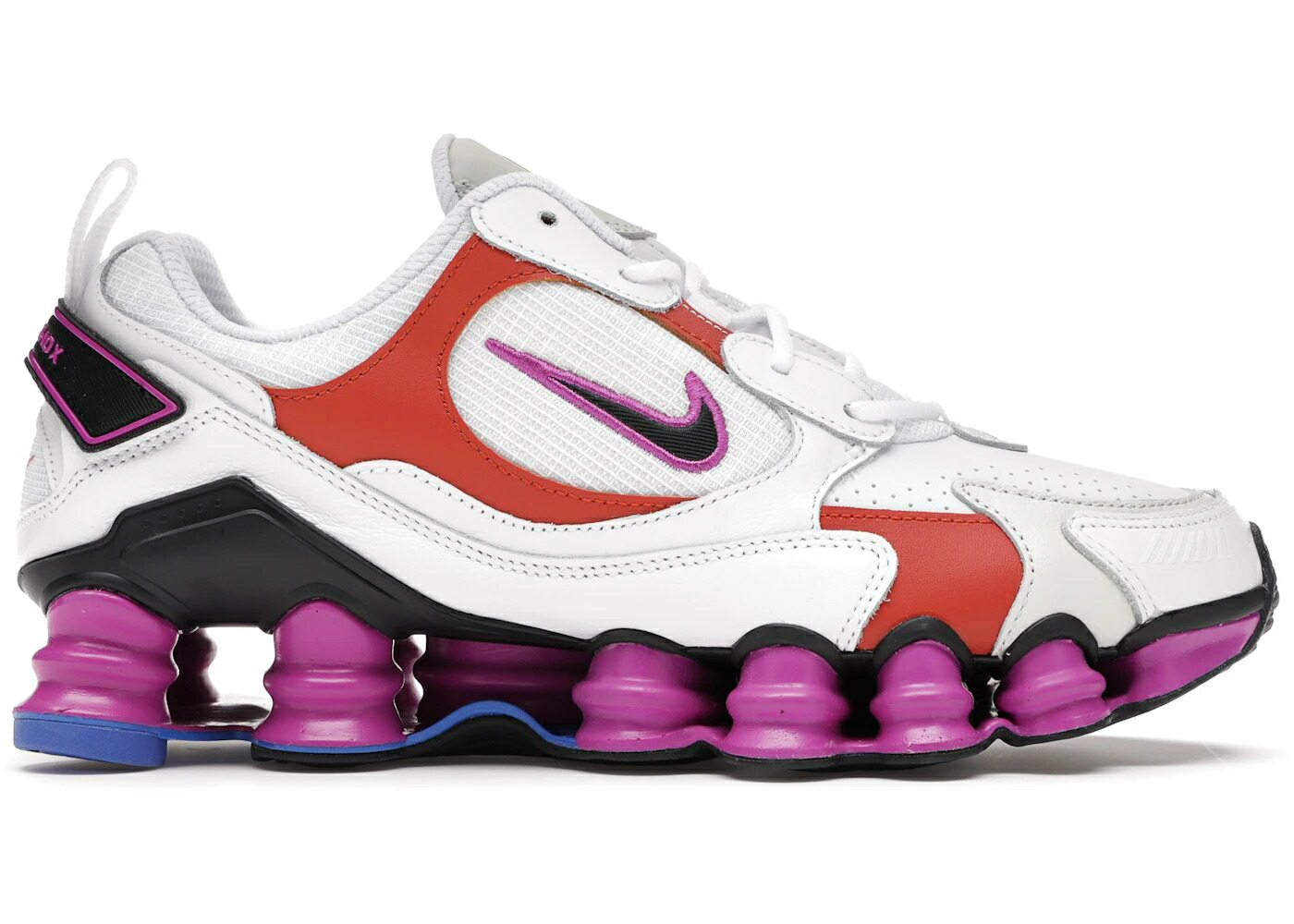 ナイキ ショックス 白色 ホワイト 紫 バイオレット 青色 ブルー WOMEN'S スニーカー レディース NIKE SHOX TL NOVA WHITE HYPER VIOLET (WOMEN'S) / WHITE HYPER VIOLET RACER BLUE