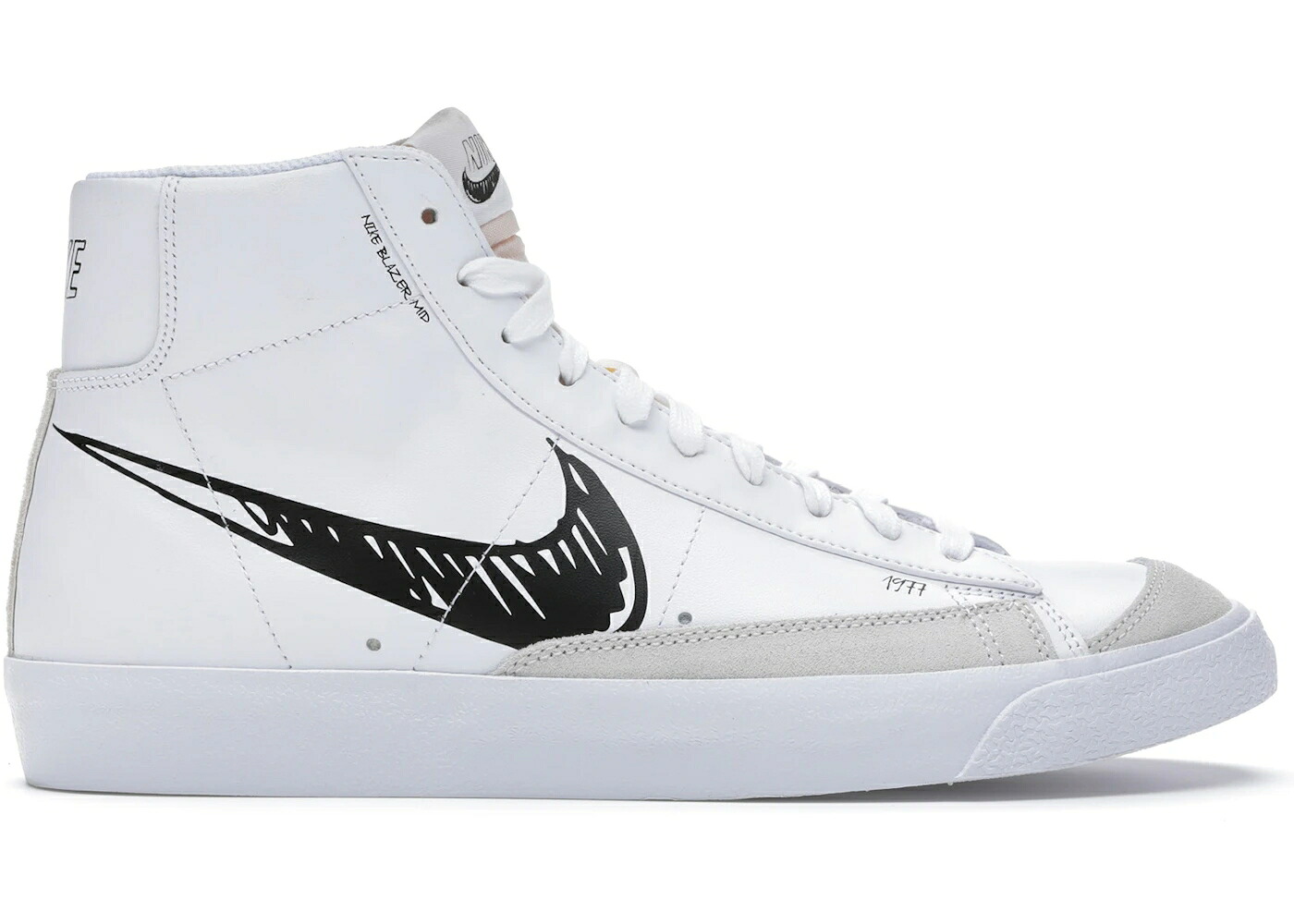 ナイキ ブレイザー ミッド 白いこと 白いこと 黒いこと 黒いこと スニーカー メンズ NIKE BLAZER MID 77 SKETCH WHITE BLACK / SUMMIT WHITE BLACK SAIL