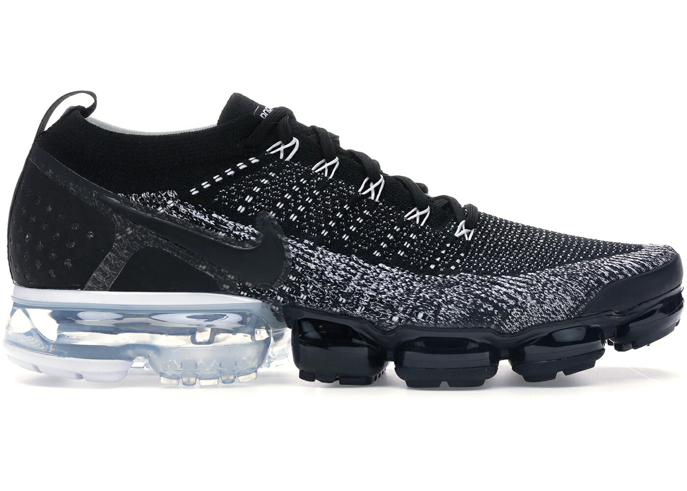 ナイキ 飛球編み物 黒いこと 黒いこと 白いこと 白いこと エアヴェイパーマックス スニーカー メンズ NIKE AIR VAPORMAX FLYKNIT 2 ORCA / BLACK BLACK WHITE