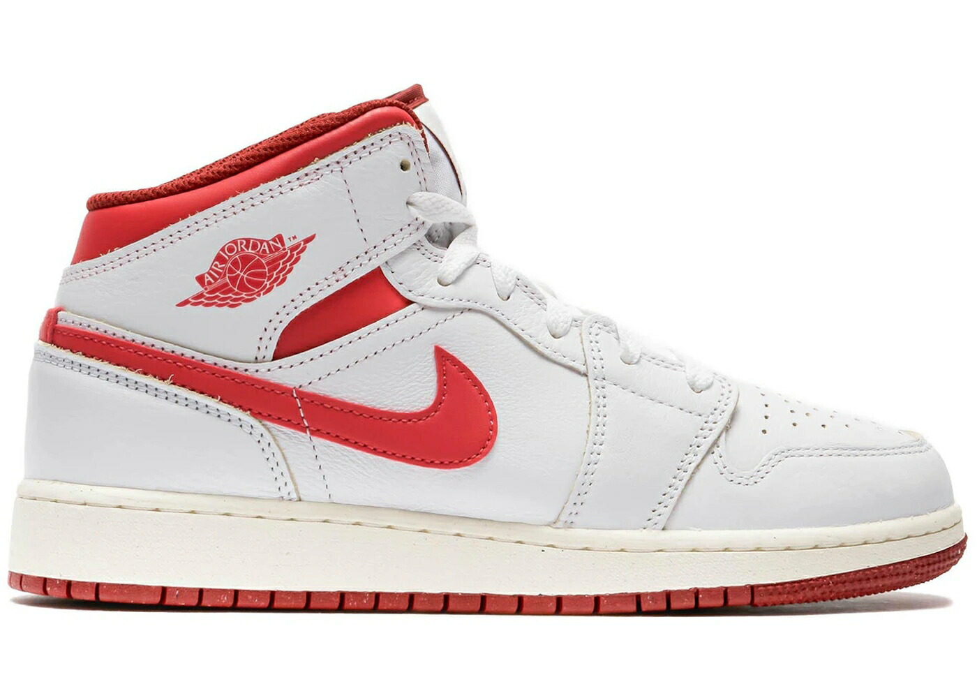 ナイキ ジョーダン ミッド 白色 ホワイト 赤 レッド ジュニア キッズ JORDAN 1 MID SE WHITE DUNE RED (GS) / WHITE LOBSTER DUNE RED SAIL ベビー マタニティ スニーカー