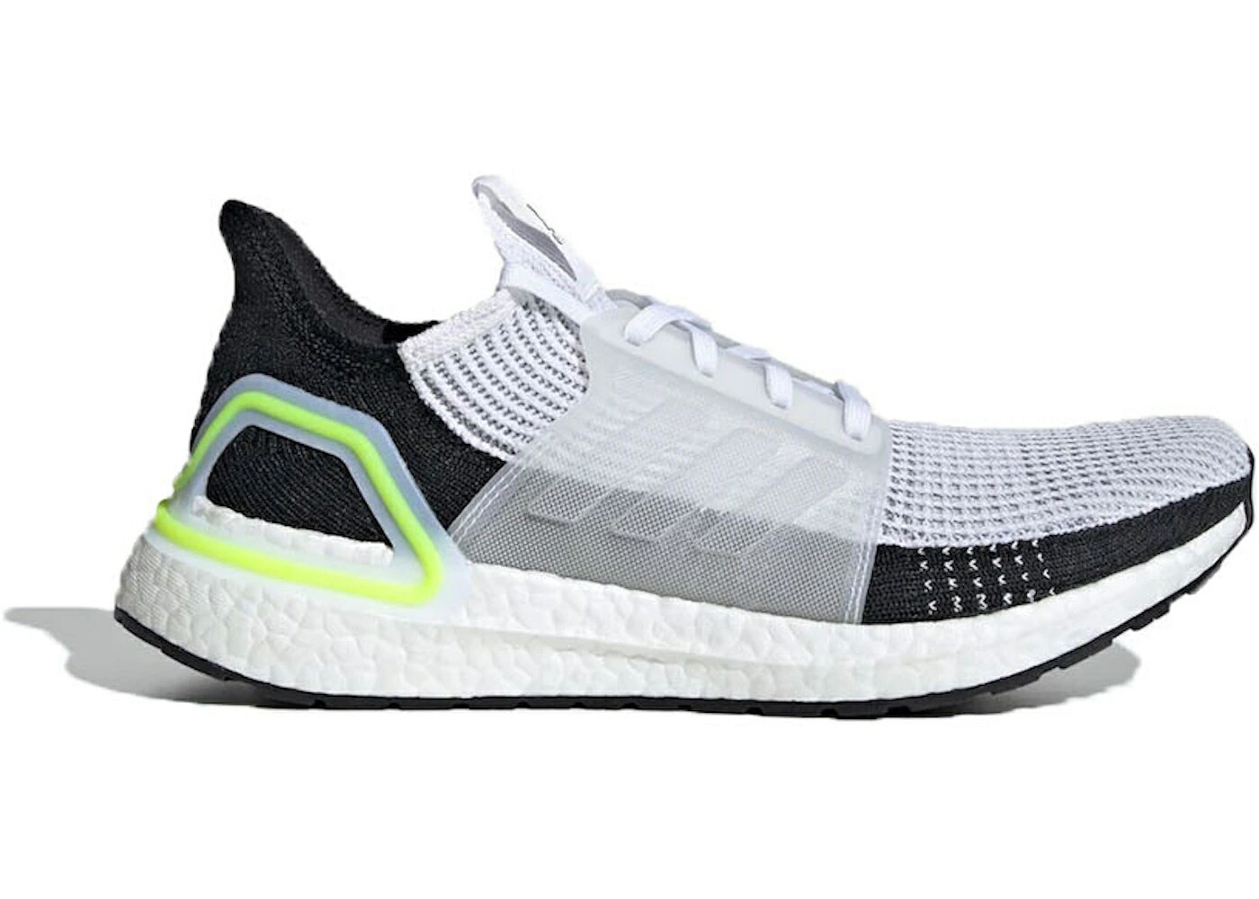 アディダス ウルトラ ブースト 白色 ホワイト 黒色 ブラック ウルトラブースト スニーカー メンズ ADIDAS ULTRA BOOST 19 WHITE BLACK VOLT / WHITE BLACK VOLT|スニケス