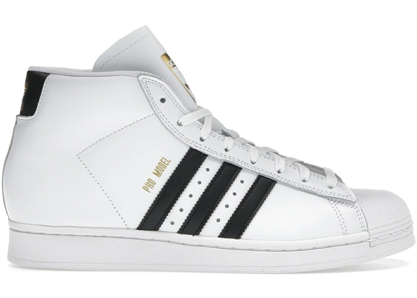 アディダス プロ 白色 ホワイト 黒色 ブラック コア ゴールド プロモデル スニーカー メンズ ADIDAS PRO MODEL ADV WHITE BLACK / CLOUD WHITE CORE BLACK GOLD