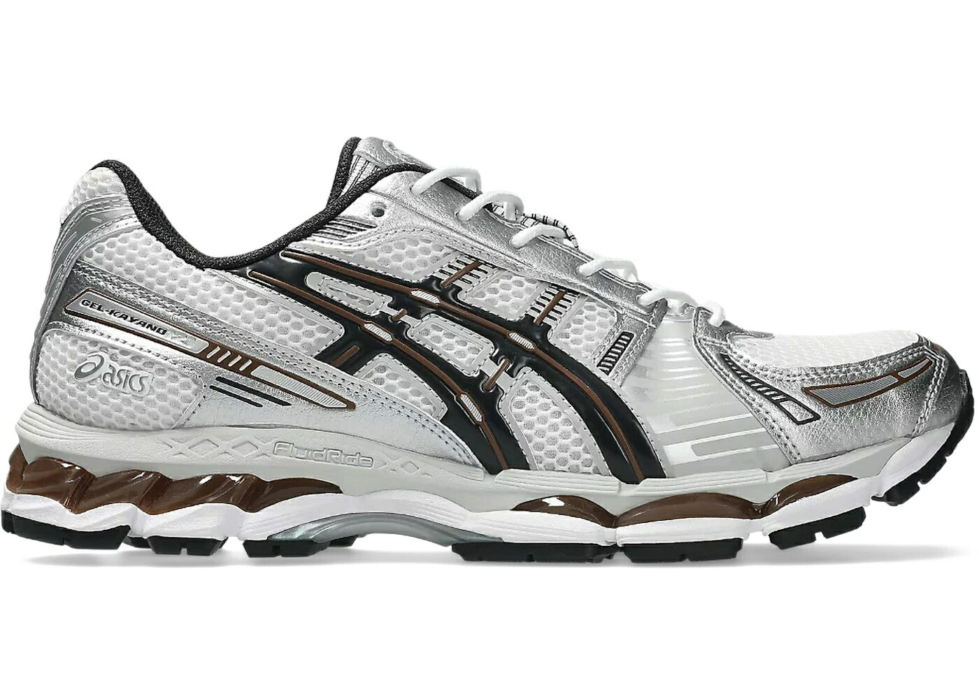 アシックス 白色 ホワイト 灰色 グレー 茶色 ブラウン 12.1 スニーカー メンズ ASICS GEL-KAYANO WHITE GRAPHITE GREY BROWN / WHITE GRAPHITE GREY