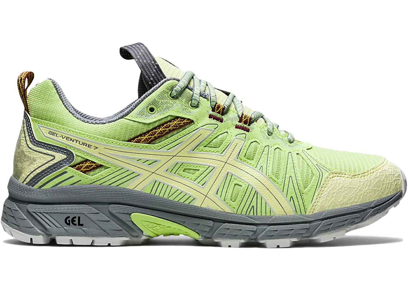 アシックス 菩提樹 緑 緑であること 薄墨色 薄墨色 スニーカー メンズ ASICS GEL-VENTURE 7 LIME GREEN / LIME GREEN GREY