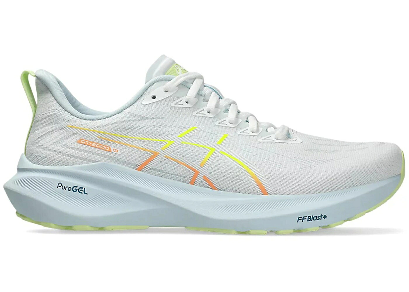 アシックス サーティーン 白色 ホワイト ライム アクア スニーカー メンズ ASICS GT-2000 13 WHITE LIME AQUA / WHITE WHITE