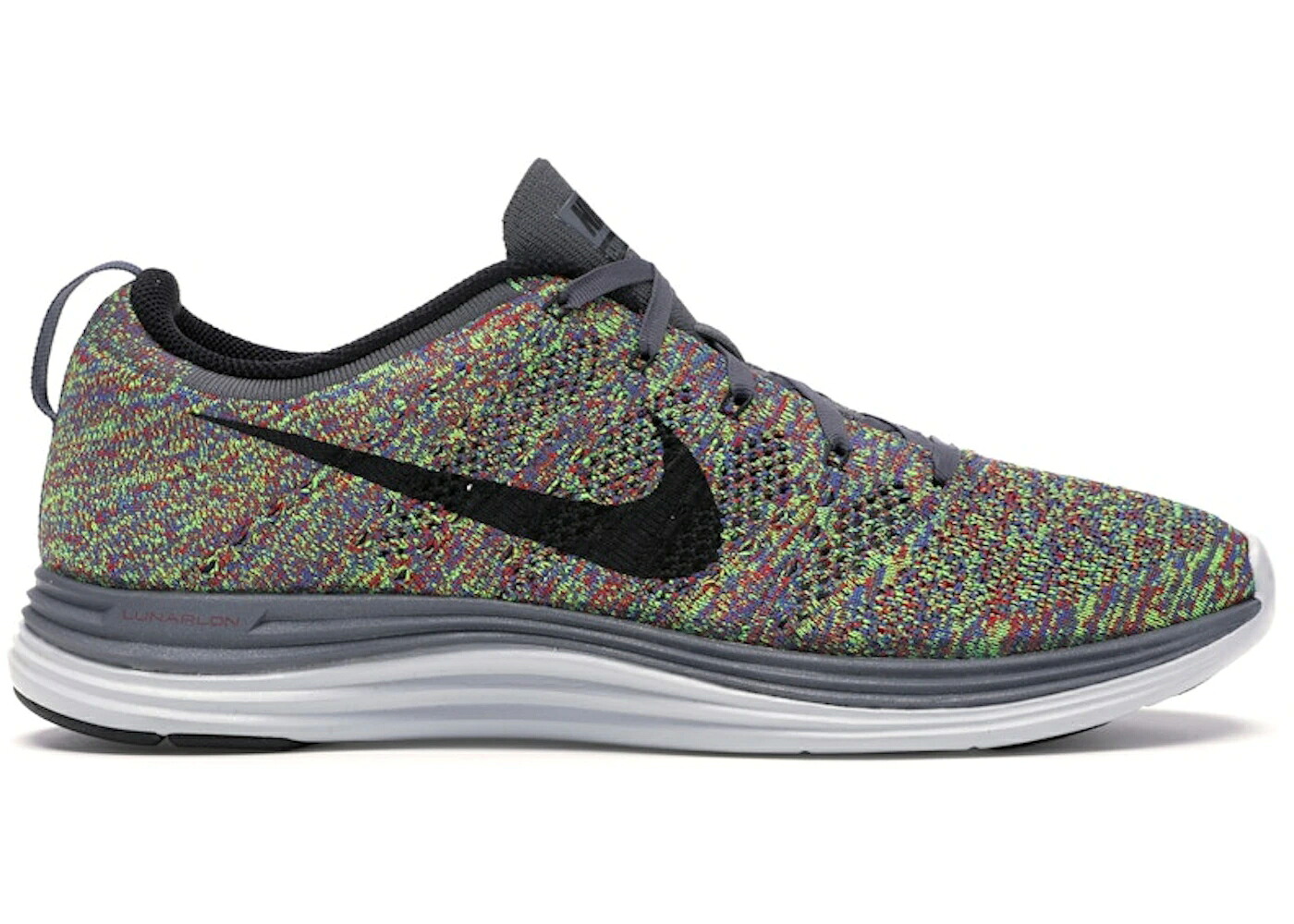 ナイキ フライニット ルーナー ルナー 灰色 グレー 黒色 ブラック ゲーム ゲームロイヤル 青 ブルー スニーカー メンズ NIKE FLYKNIT LUNAR 1 MULTI-COLOR / DARK GREY BLACK GAME ROYAL