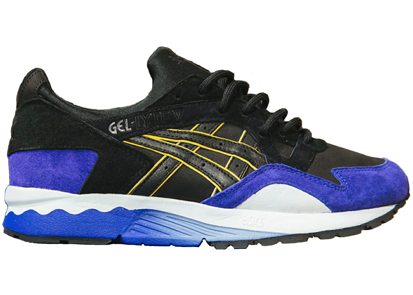 アシックス 先だつものともし火 ベイト シティ 黒いこと 黒いこと ゴールド 紫 パープル スニーカー メンズ ASICS GEL-LYTE V BAIT SPLASH CITY / BLACK GOLD PURPLE