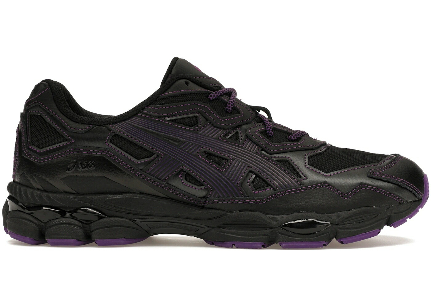 アシックス 黒いこと 黒いこと 紫 パープル スニーカー メンズ ASICS GEL-NYC NEEDLES BLACK PURPLE / BLACK BLACK
