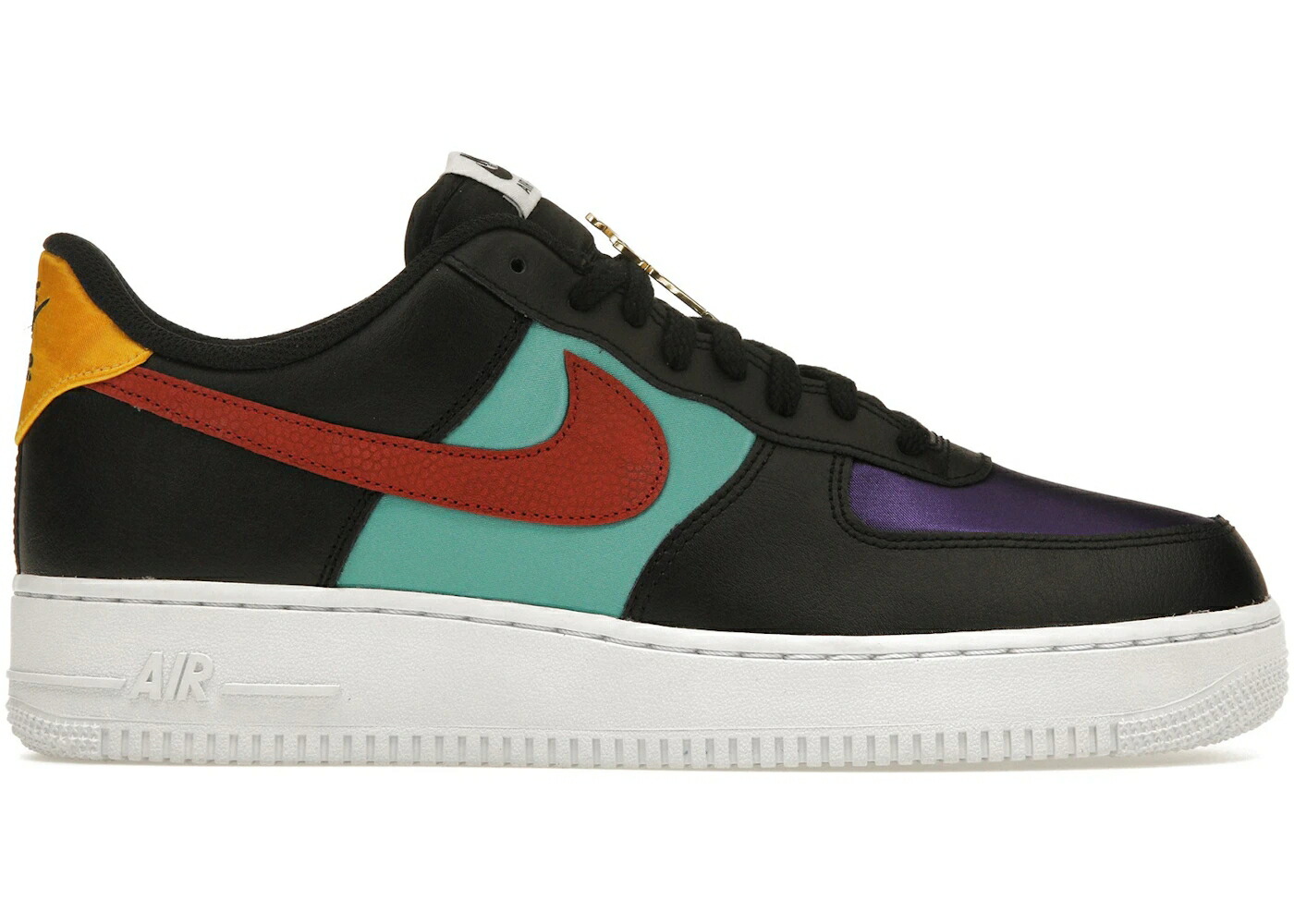 ナイキ 黒いこと 黒いこと 厚地の外套 紫 パープル 空軍 スニーカー メンズ NIKE AIR FORCE 1 LOW LV8 NBA X WNBA / BLACK WASHED TEAL COURT PURPLE