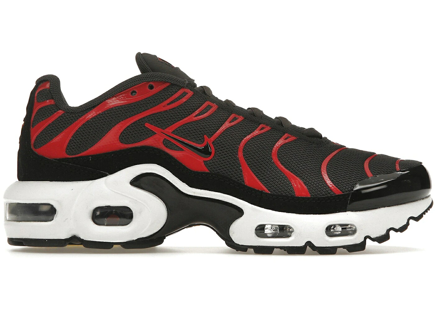 ナイキ マックス 黒いこと 黒いこと 赤 赤いこと エアマックスプラス お坊っちゃん キッズ NIKE AIR MAX PLUS BRED (2021) (GS) / MEDIUM ASH BLACK SIREN RED もの言う花 マタニティ スニーカー
