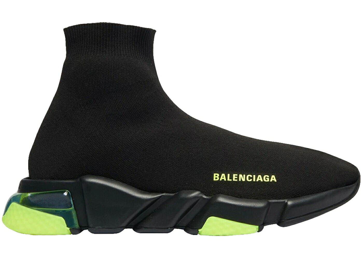 バレンシアガ スピード 黄色 イエロー 黒色 ブラック スニーカー メンズ BALENCIAGA SPEED CLEAR SOLE YELLOW FLUO / BLACK YELLOW