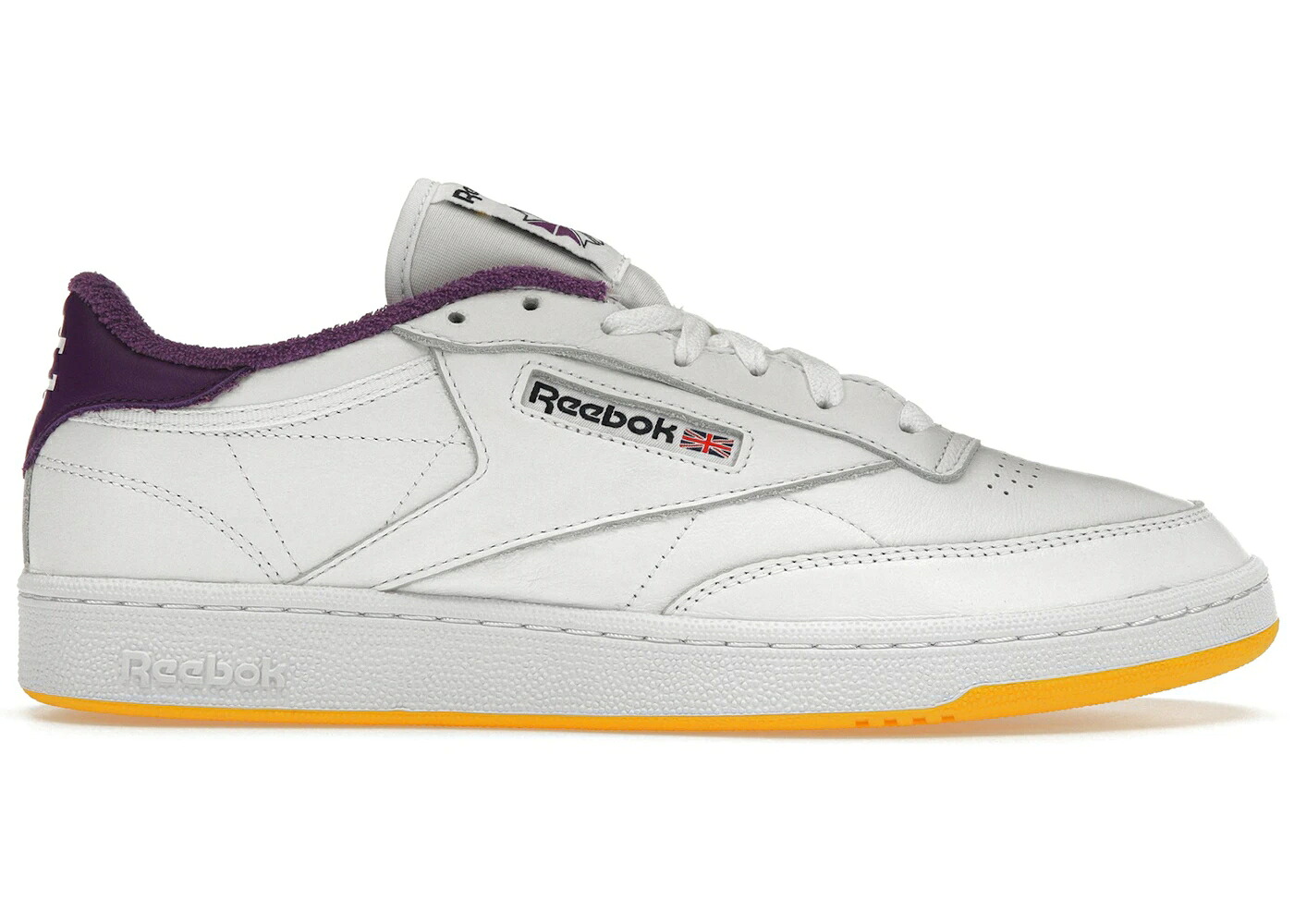 リーボック 野球クラブ 白いこと 白いこと 紫 パープル 黄味がかった 黄色 スニーカー メンズ REEBOK CLUB C 85 ERIC EMANUEL WHITE PURPLE YELLOW / REGAL PURPLE RETRO YELLOW