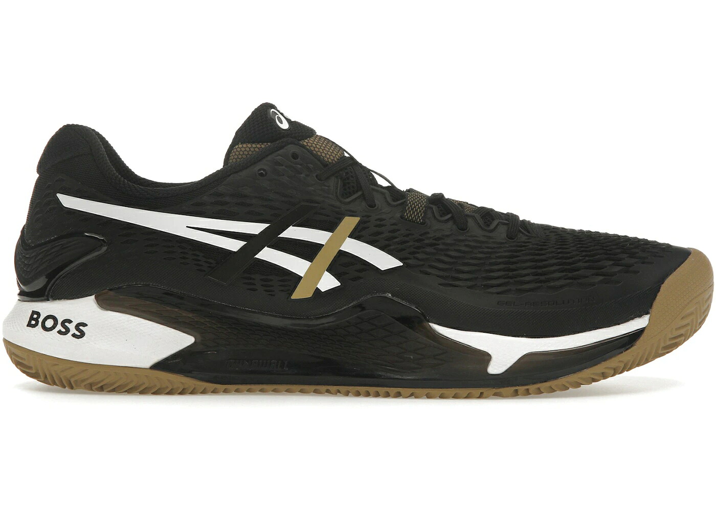アシックス 黒色 ブラック キャメル スニーカー メンズ ASICS GEL-RESOLUTION 9 BOSS BLACK CAMEL / BLACK CAMEL|スニケス