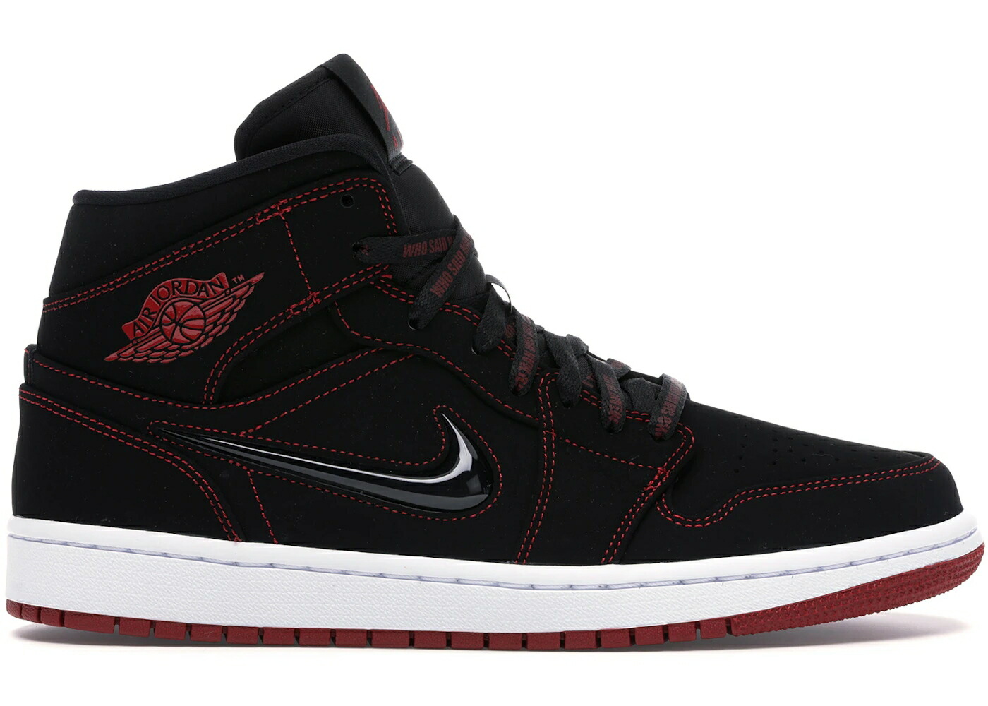 ナイキ ジョーダン ミッド 黒いこと 黒いこと 赤 赤いこと 白いこと 白いこと スニーカー メンズ JORDAN 1 MID FEARLESS COME FLY WITH ME / BLACK GYM RED WHITE