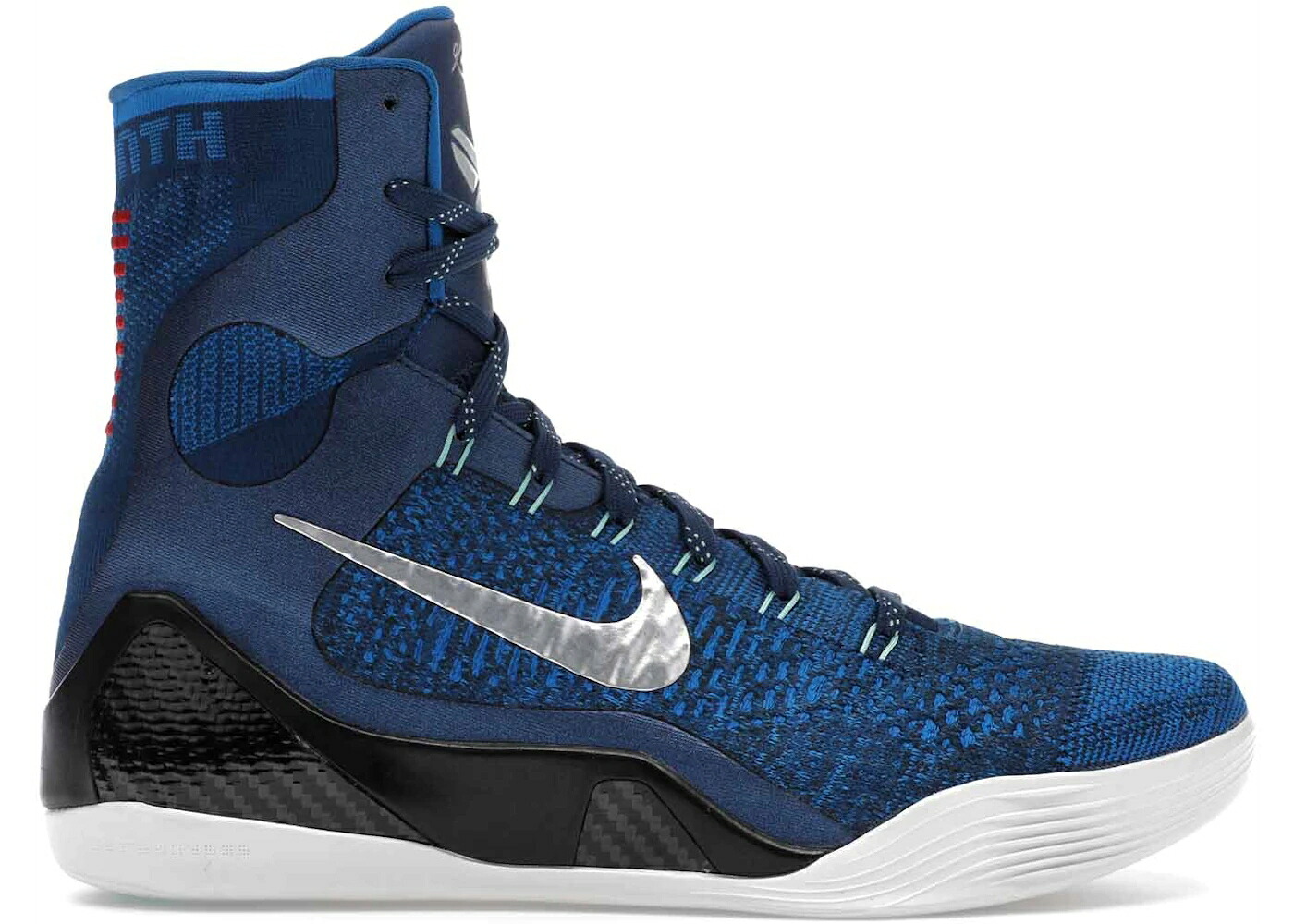ナイキ コービー エリート 青味 青み しろがね色 しろがね色 スニーカー メンズ NIKE KOBE 9 ELITE BRAVE BLUE / BRAVE BLUE METALLIC SILVER