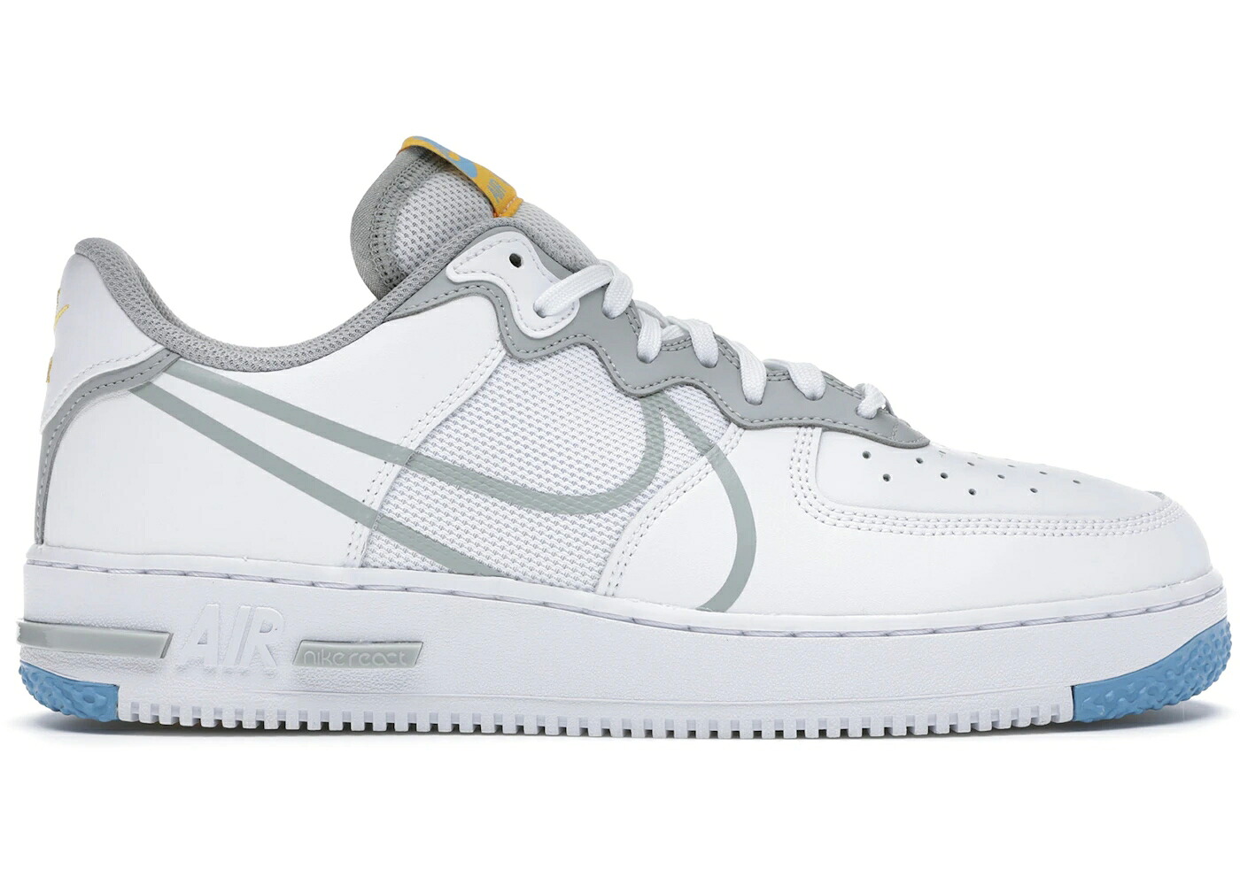 ナイキ リアクト 薄墨色 薄墨色 白いこと 白いこと 空軍 スニーカー メンズ NIKE AIR FORCE 1 REACT LIGHT SMOKE GREY / WHITE LIGHT SMOKE GREY