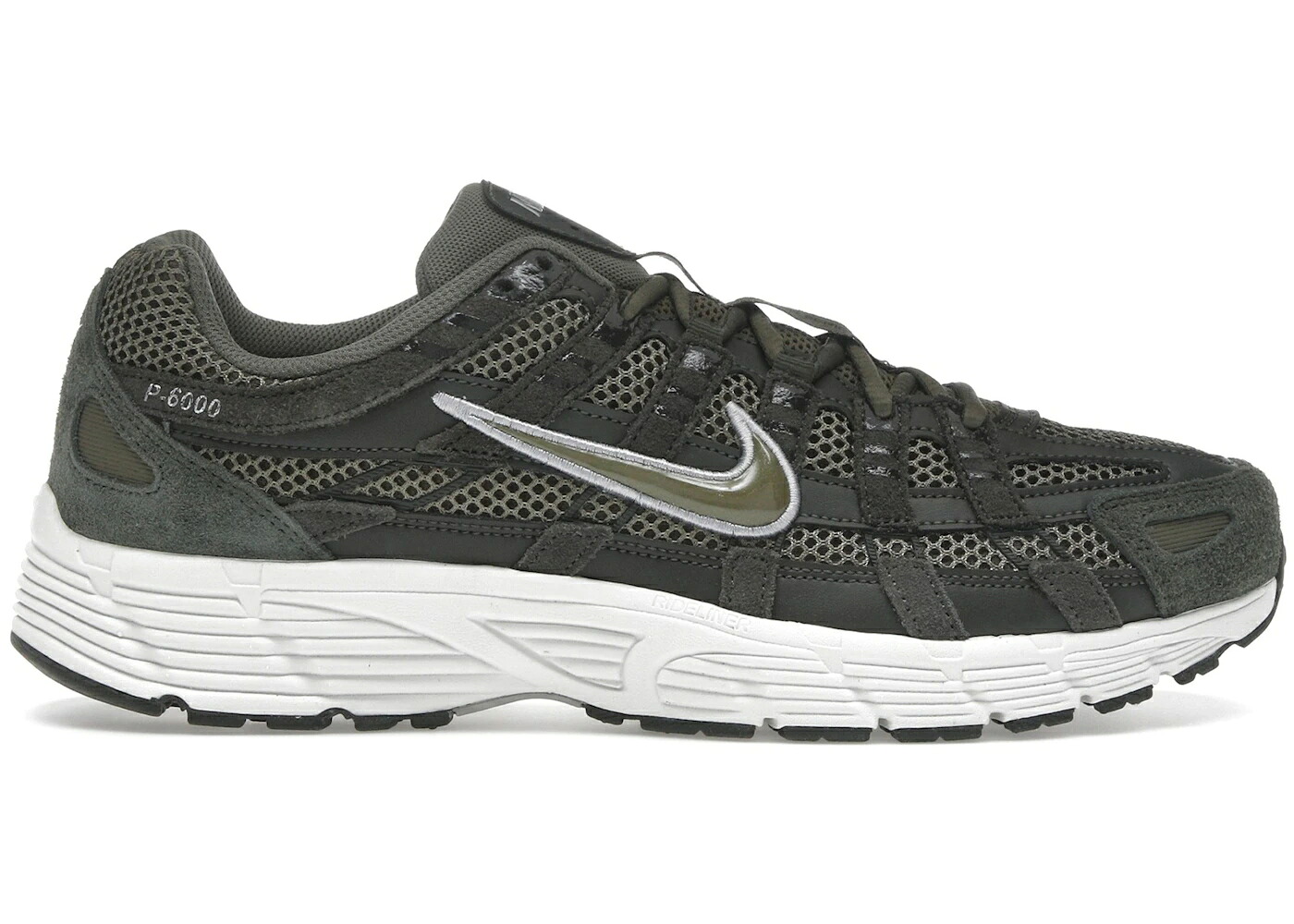 ナイキ オリーブ しろがね色 しろがね色 スニーカー メンズ NIKE P-6000 SE SEQUOIA MEDIUM OLIVE / SEQUOIA PHANTOM METALLIC SILVER メンズ靴-靴-スニーカー