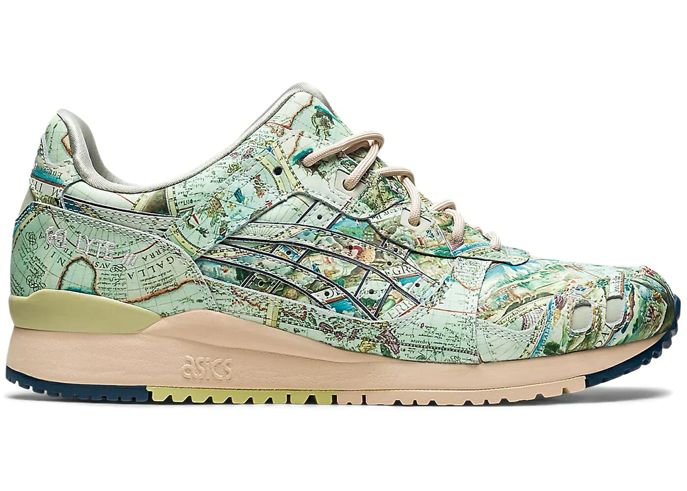 アシックス 先だつもの点火装置 緑 緑であること 青み 青色 スニーカー メンズ ASICS GEL-LYTE III ATMOS AGED MAP / ICE GREEN MIDNIGHT BLUE