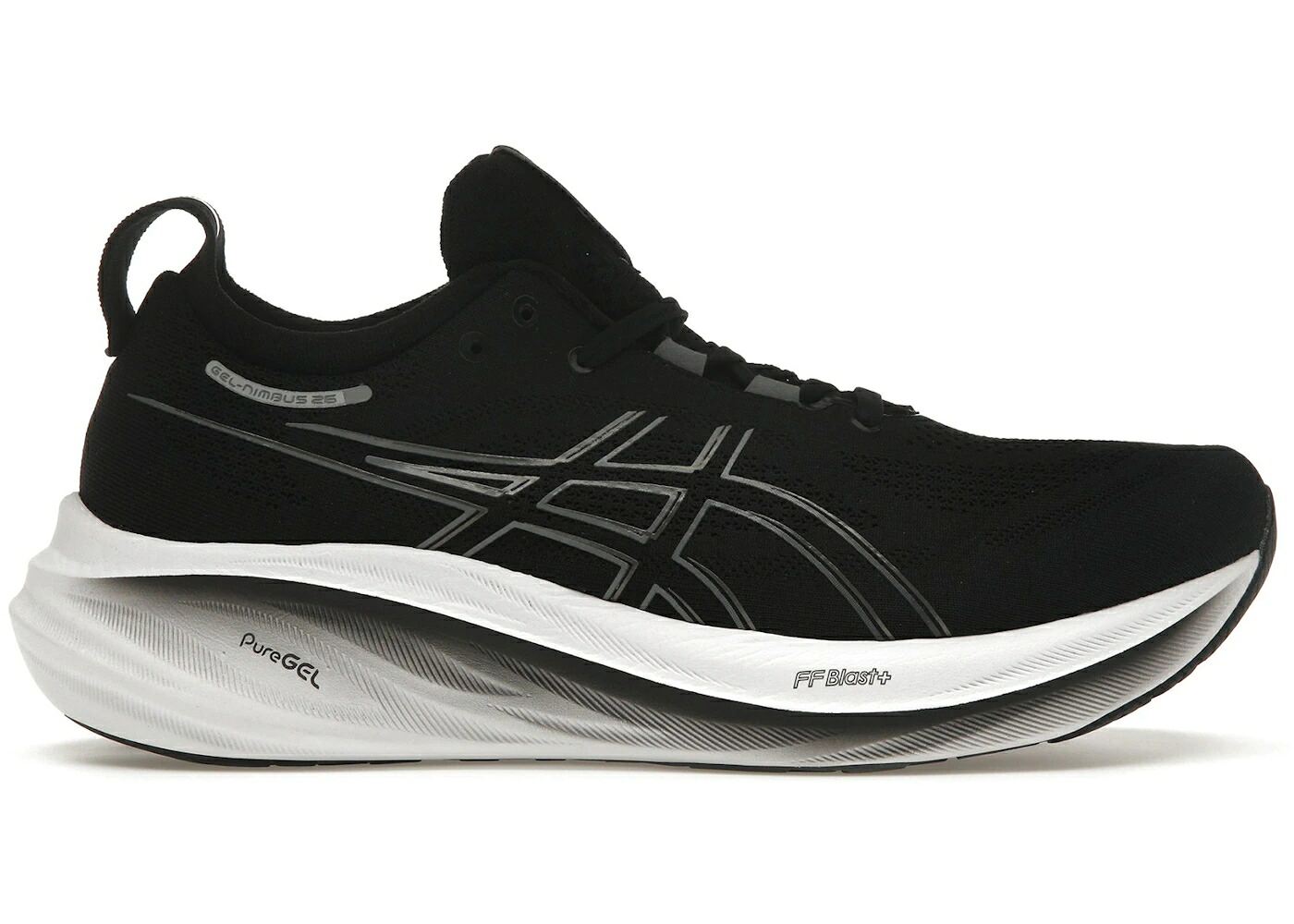 アシックス 黒色 ブラック 灰色 グレー スニーカー メンズ ASICS GEL-NIMBUS 26 BLACK GRAPHITE GREY / BLACK GRAPHITE GREY｜スニケス