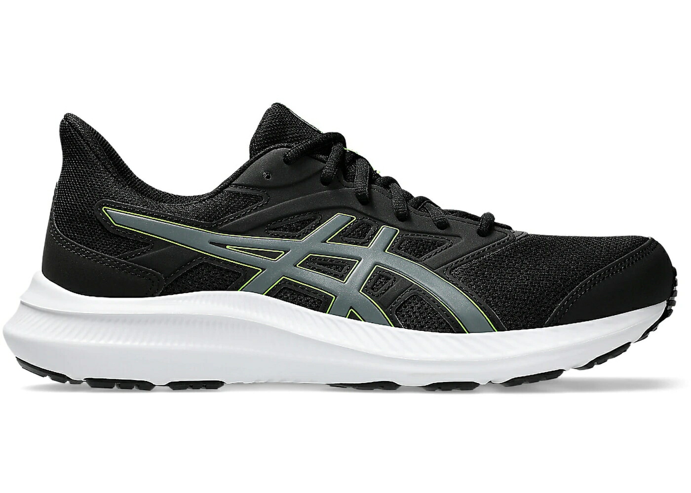 アシックス 黒色 ブラック 銀色 スチール 灰色 グレー スニーカー メンズ ASICS JOLT 4 BLACK STEEL GREY / BLACK STEEL GREY