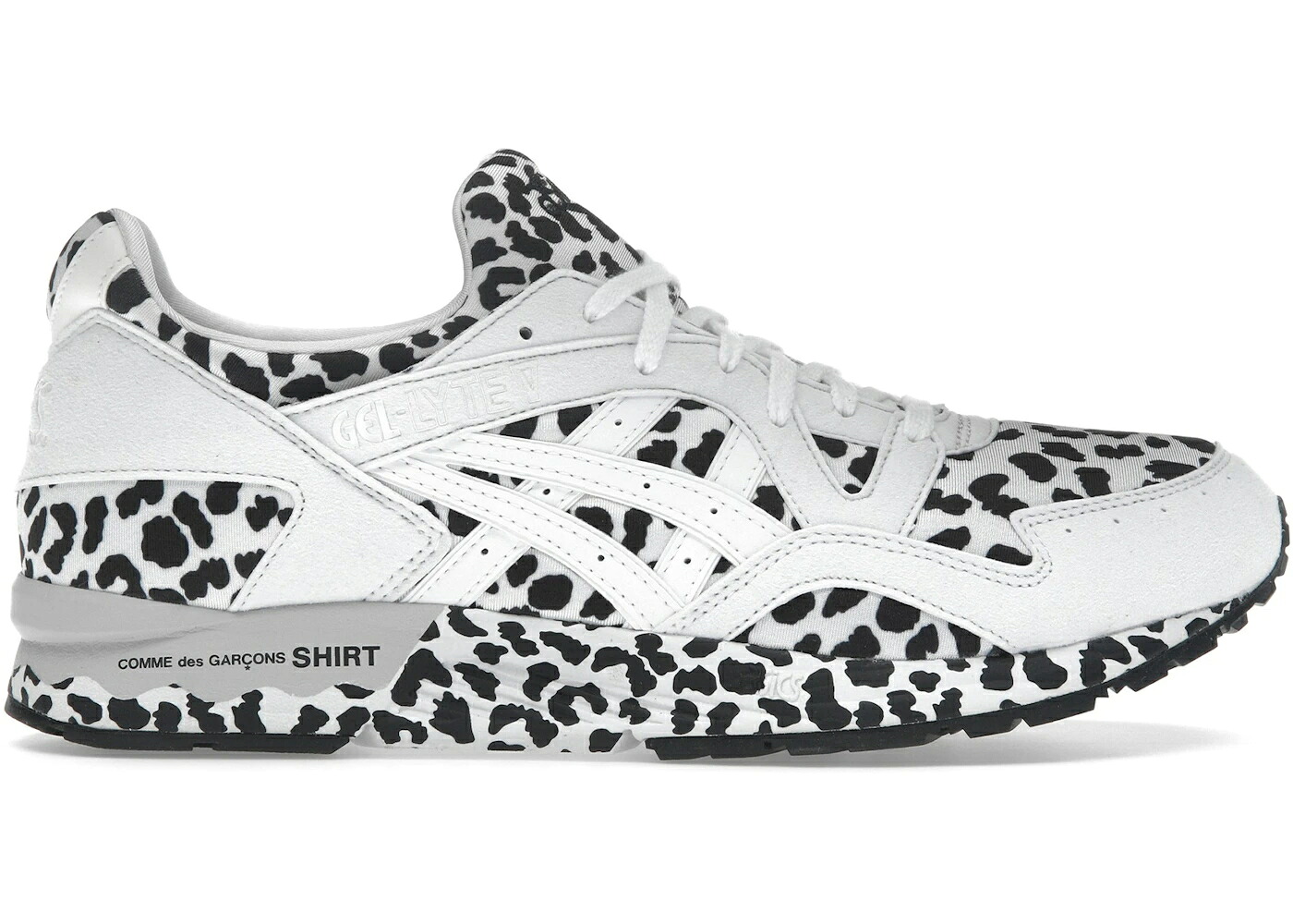 アシックス ゲルライト ヒョウ柄 レオパード 白色 ホワイト 黒色 ブラック コムデギャルソン スニーカー メンズ ASICS GEL-LYTE V COMME DES GARCONS SHIRT LEOPARD WHITE / WHITE BLACK LEOPARD