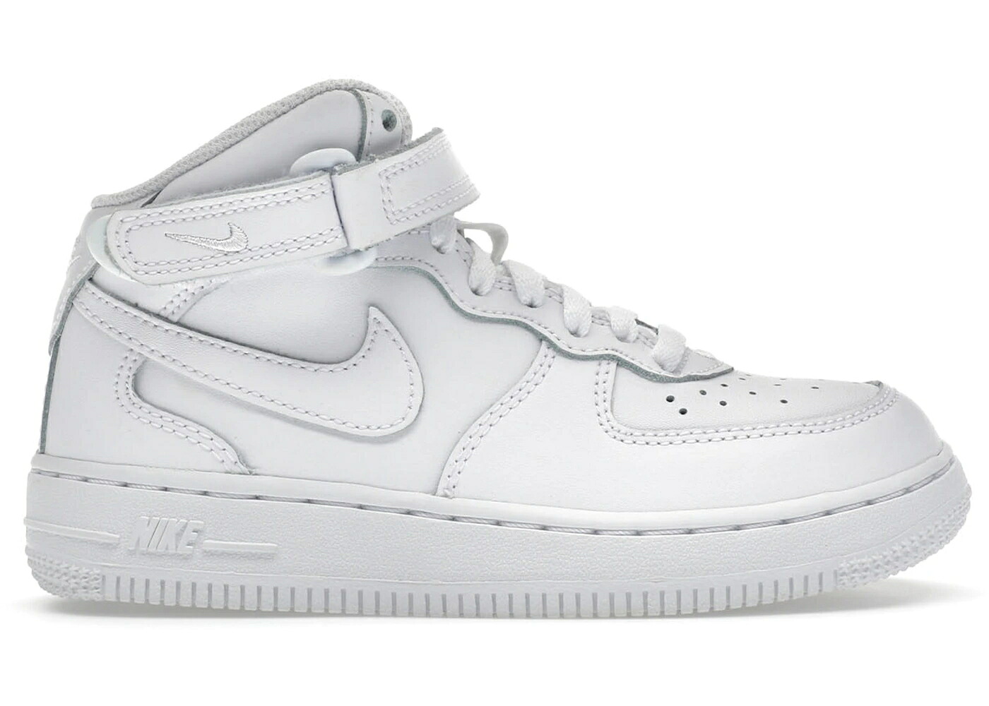 ナイキ ミッド 白色 ホワイト エアフォース ジュニア キッズ NIKE AIR FORCE 1 MID WHITE (PS) / WHITE WHITE WHITE ベビー マタニティ スニーカー｜スニケス