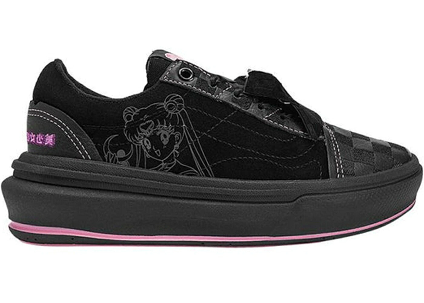 ヴァンズ バンズ 黒色 ブラック 灰色 グレー ピンク オールドスクール スニーカー メンズ VANS OLD SKOOL OVERT CC PRETTY GUARDIAN SAILOR MOON / BLACK GREY PINK