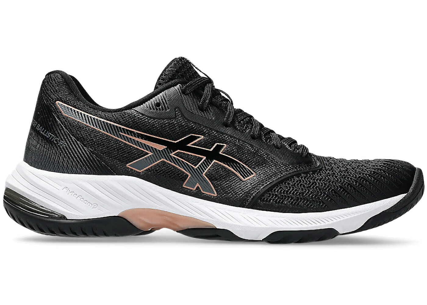 アシックス 黒色 ブラック ローズ ゴールド WOMEN'S スニーカー レディース ASICS NETBURNER BALLISTIC FF 3 BLACK ROSE GOLD (WOMEN'S) / BLACK ROSE GOLD