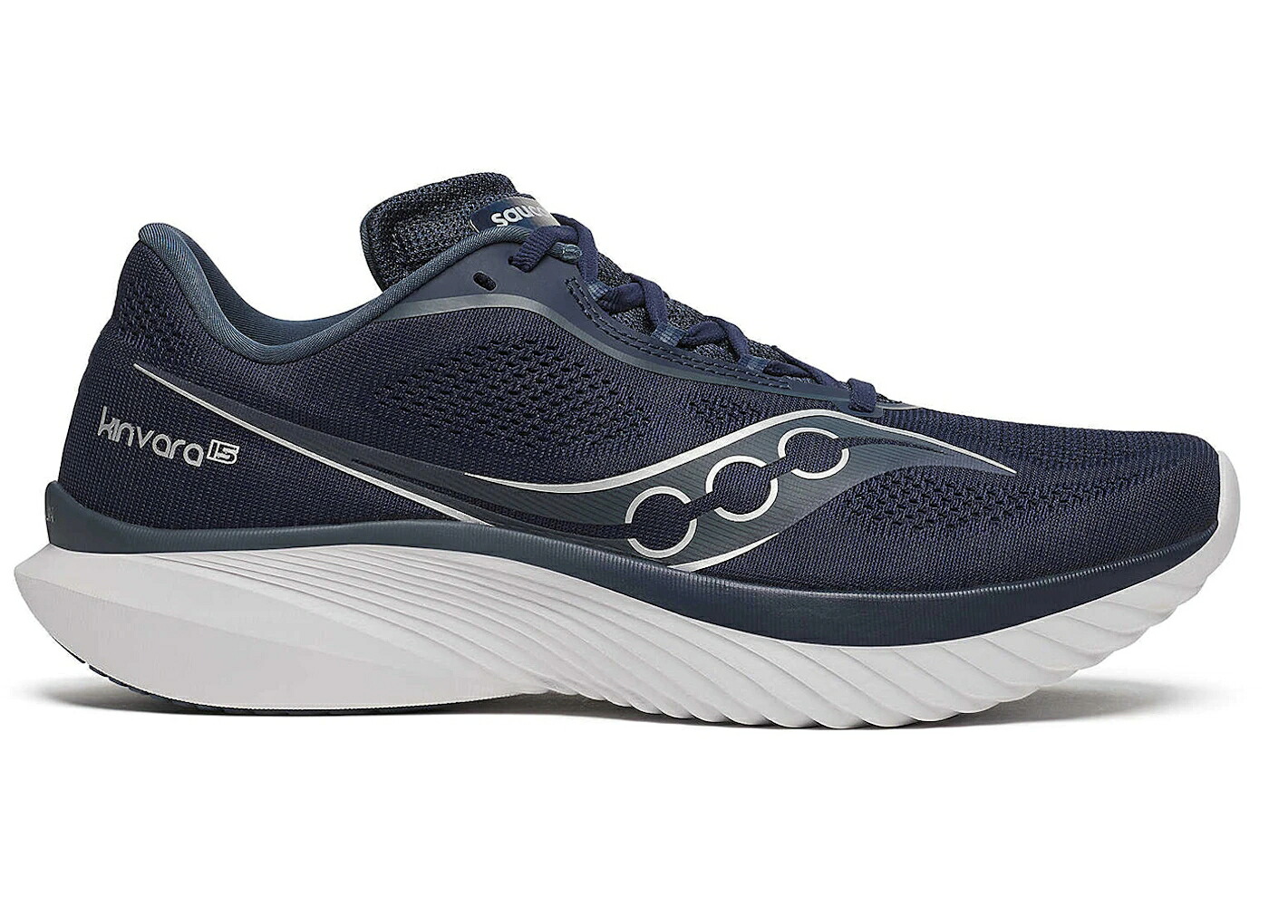 サッカニー 紺色 米国海軍 しろがね色 しろがね色 スニーカー メンズ SAUCONY KINVARA 15 NAVY SILVER / NAVY SILVER